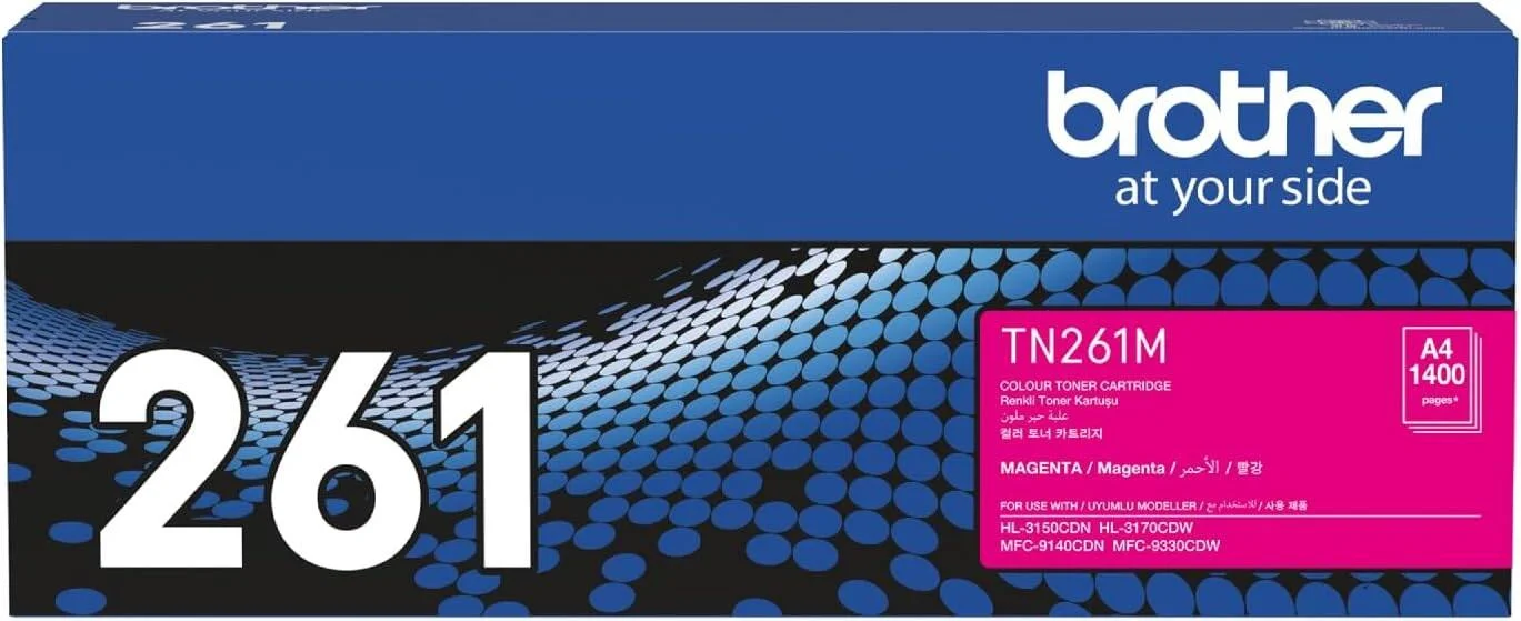 کارتریج تونر پرینتر جوهر افشان رنگی ارغوانی Brother Genuine Tn-261M با بازدهی استاندارد کارتریج تونر پرینتر جوهر افشان رنگی ارغوانی Brother Genuine Tn-261M با بازدهی استاندارد
