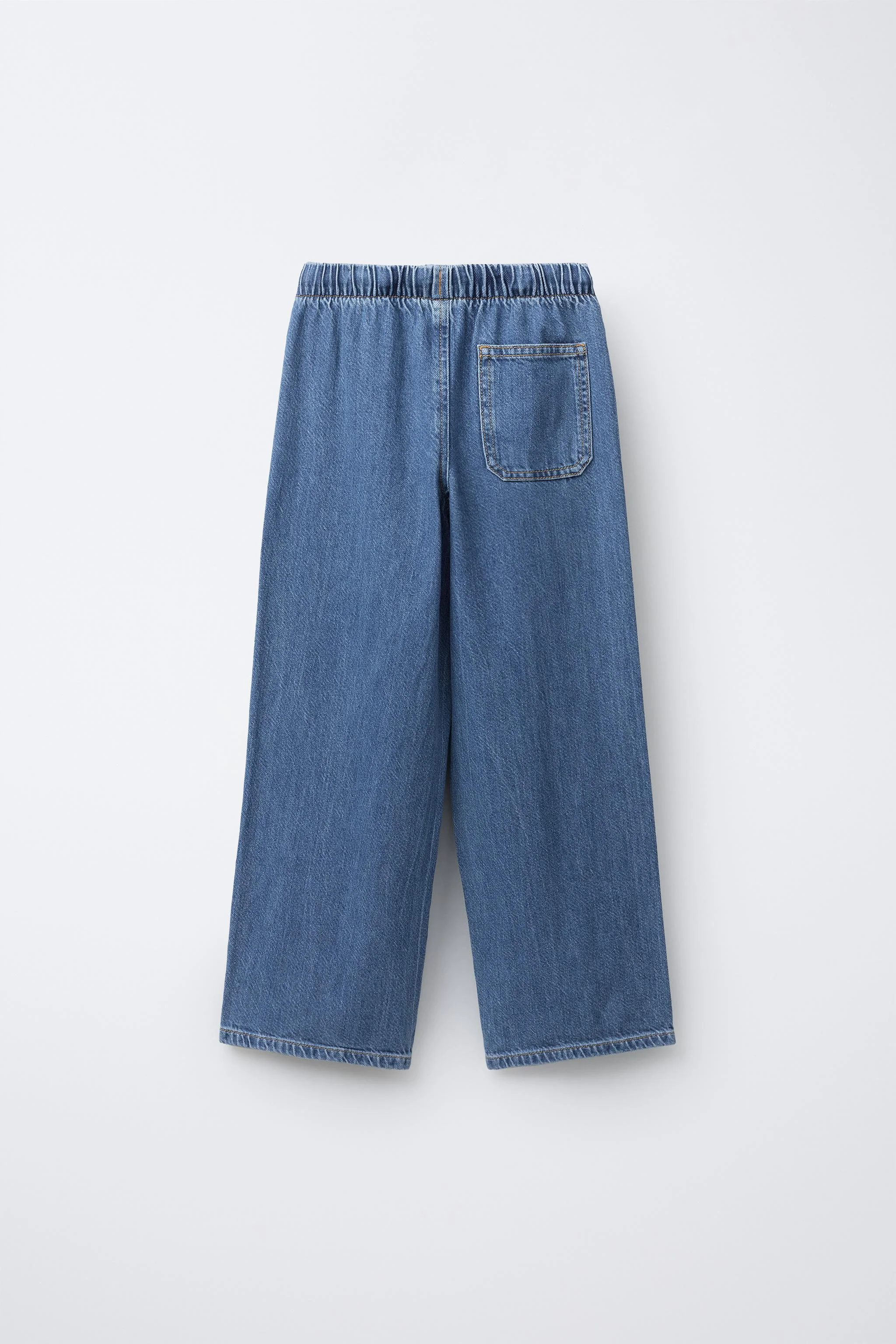شلوار جین پا گشاد با بند کشی