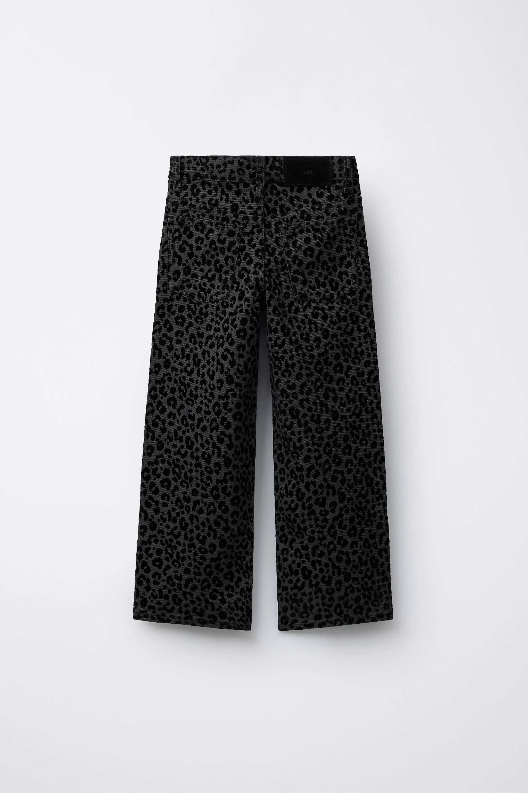 شلوار جین پاچه گشاد با طرح چاپی حیوانات