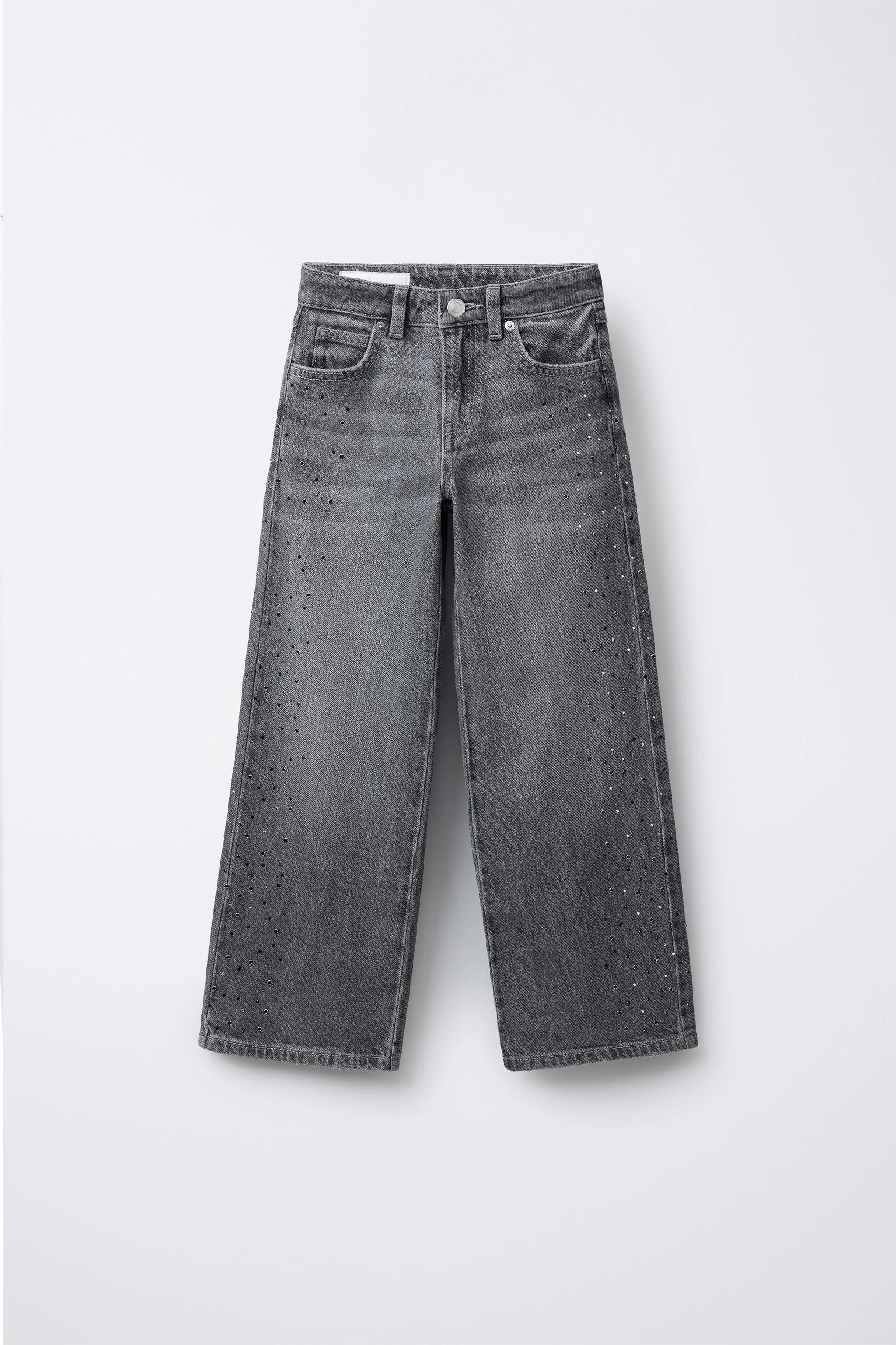 شلوار جین پاچه گشاد با نگین