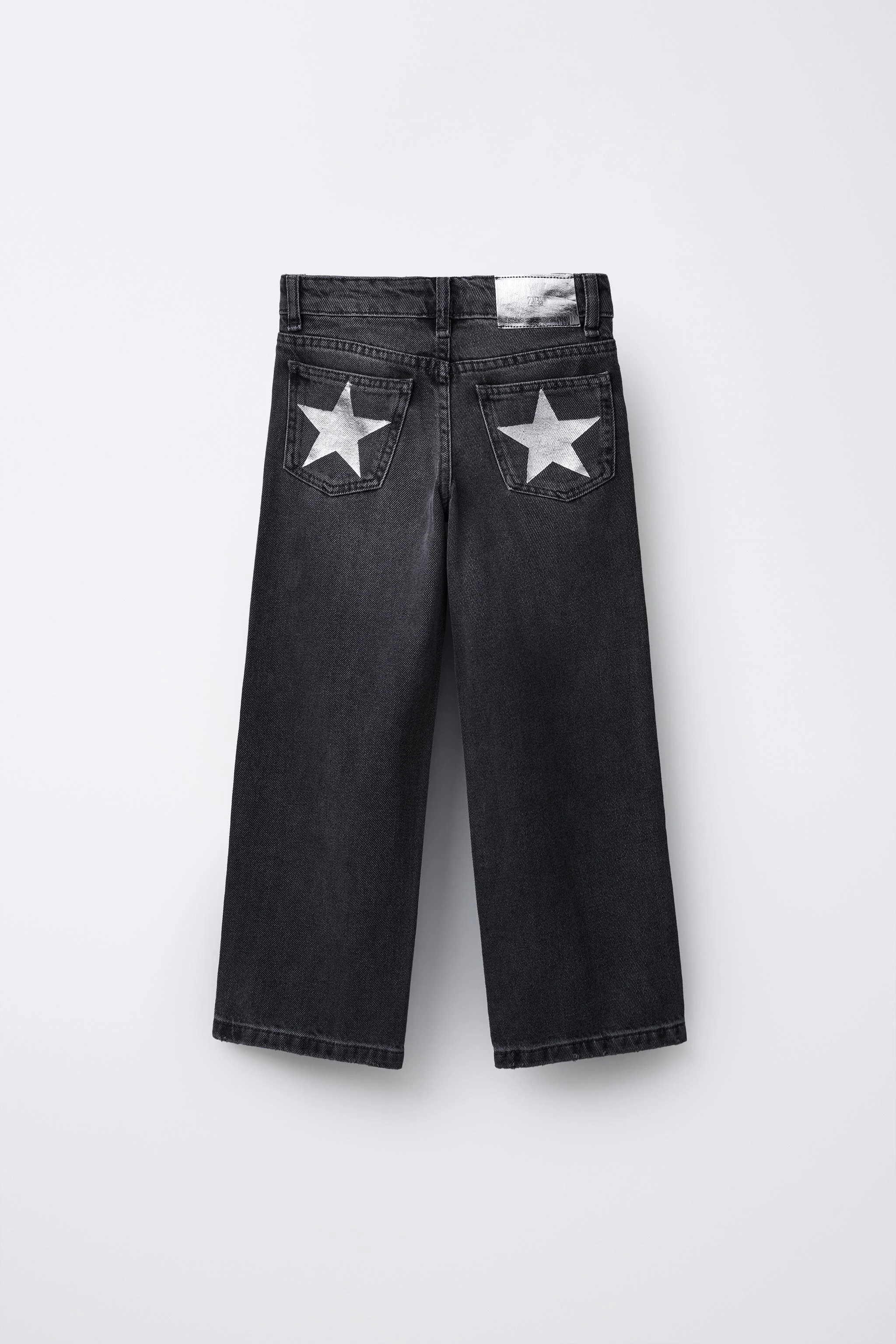 شلوار جین پا گشاد با طرح ستاره