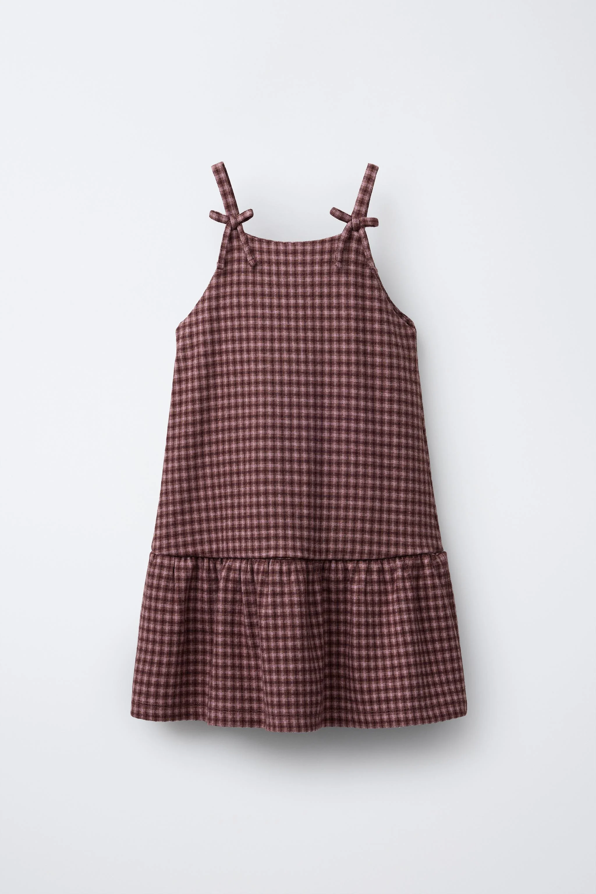 پیراهن پیشبندی چهارخانه با پاپیون پیراهن پیشبندی چهارخانه با پاپیون