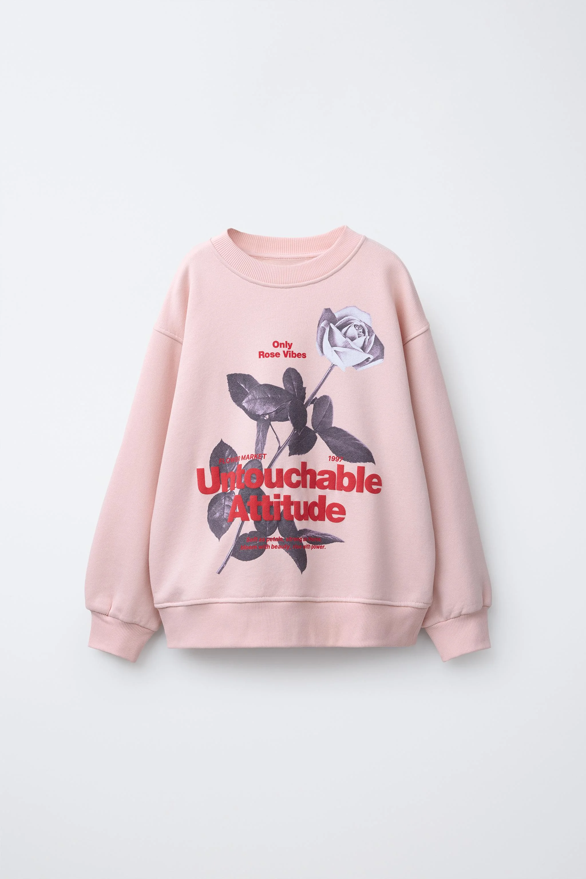 سویشرت طرح گل برجسته