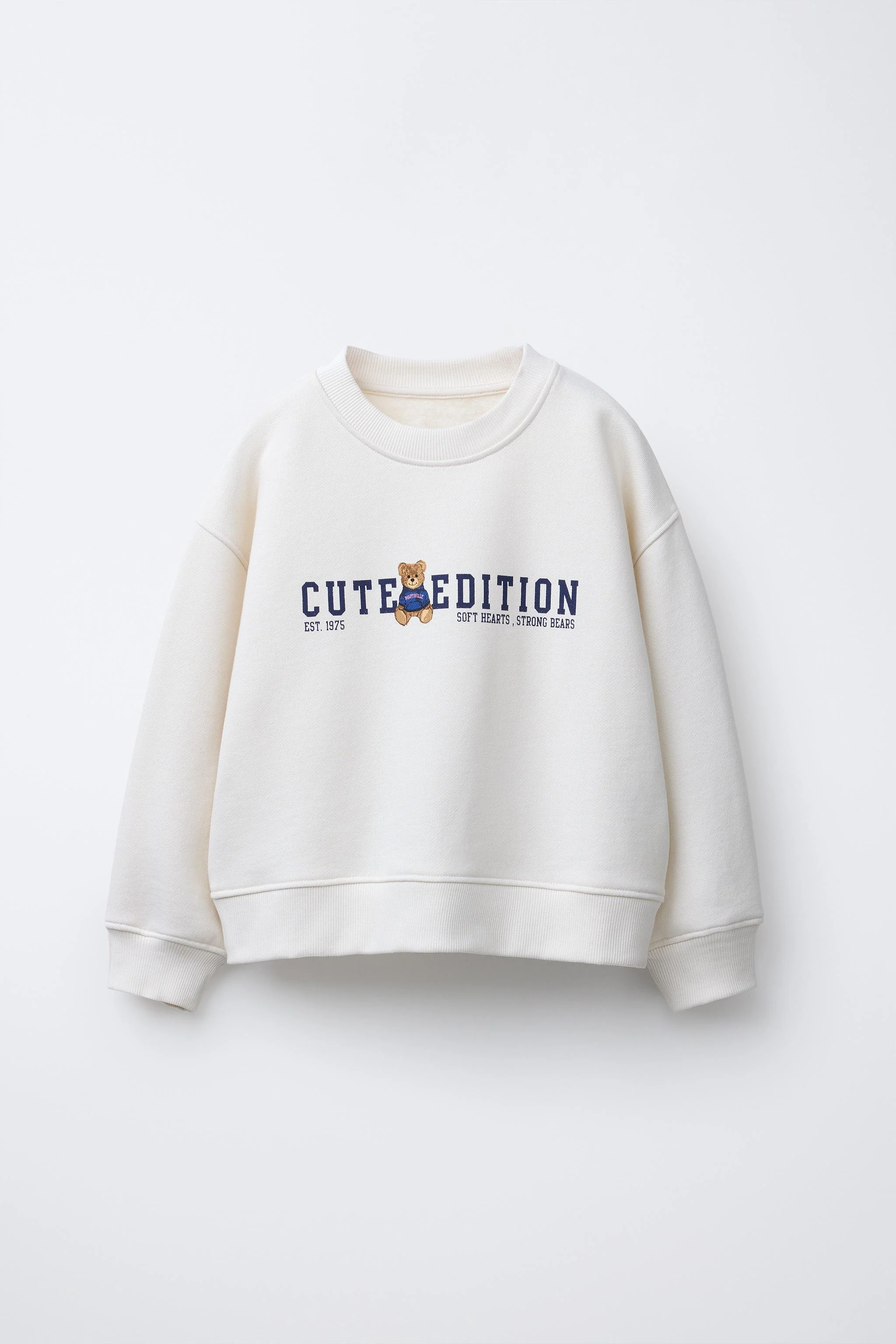 سویشرت با نوشته و طرح خرس عروسکی