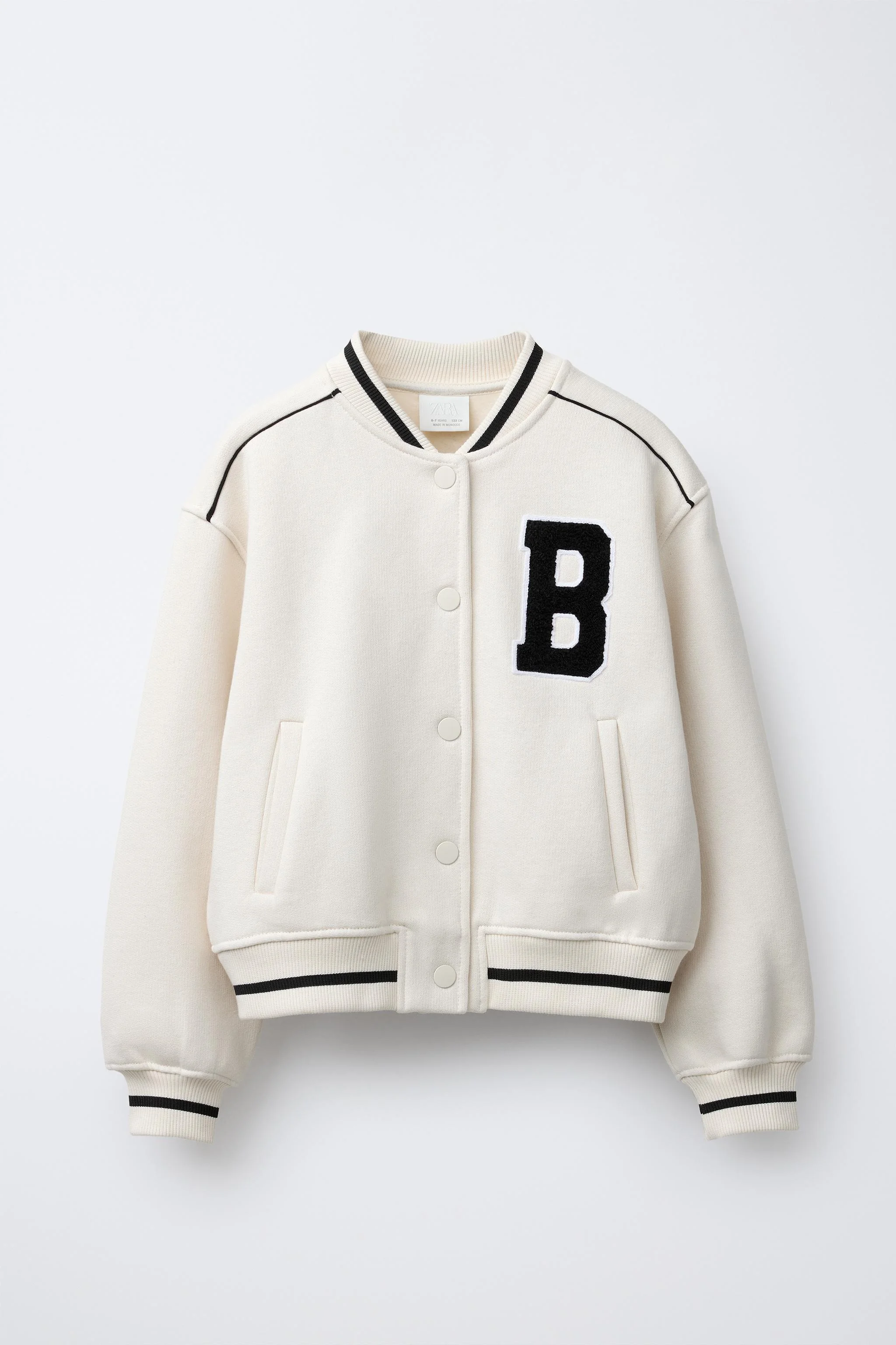 ژاکت بومبر پشمی با گلدوزی متن