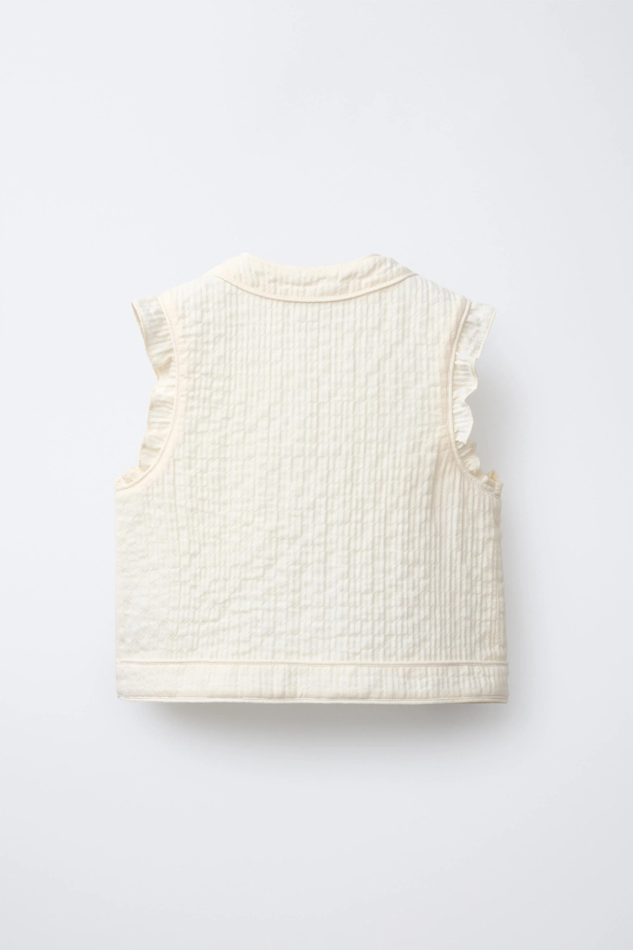 جلیقه بافت دار چین دار