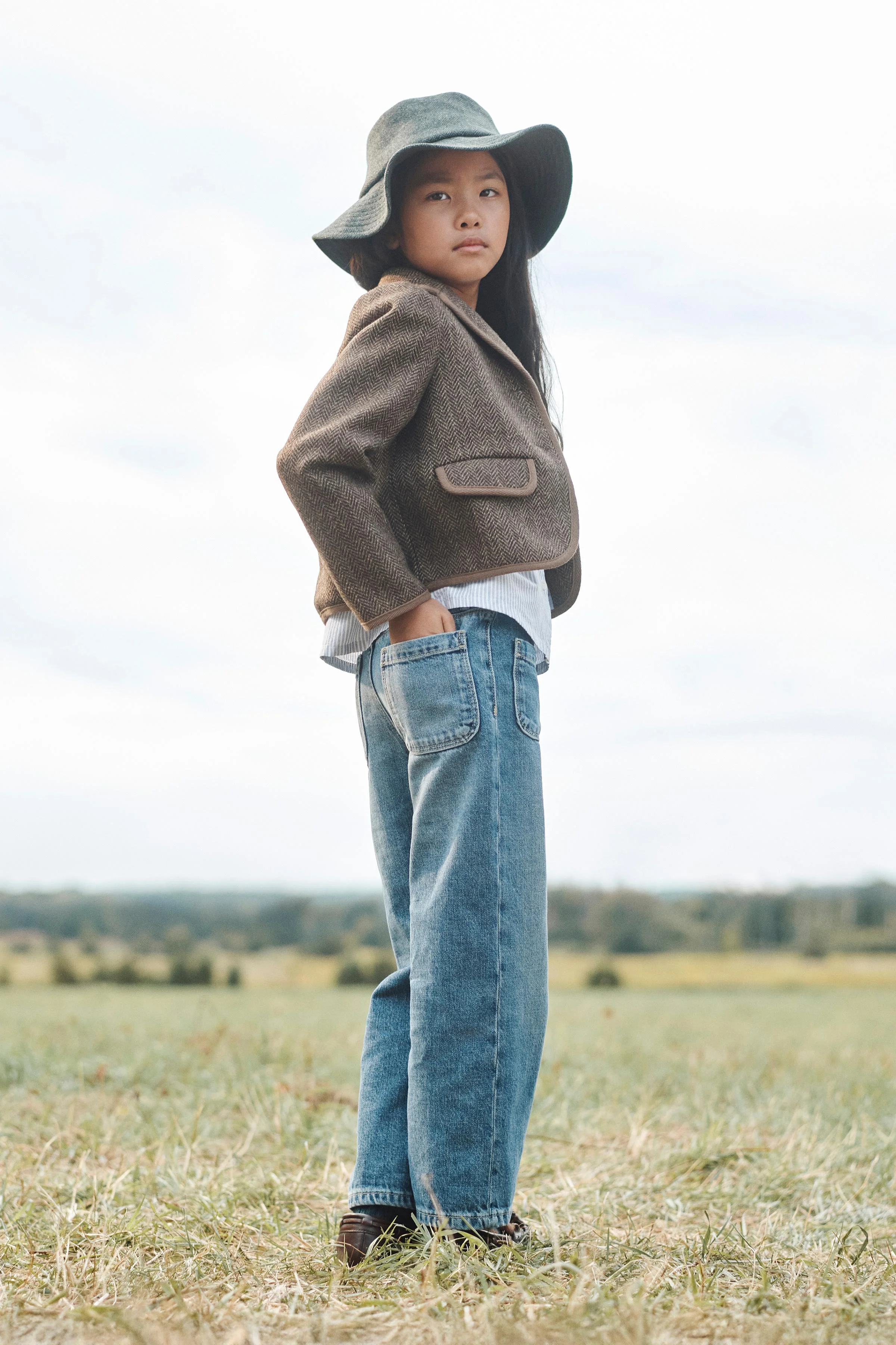 کت تک پشمی جناغی با طرح محدود