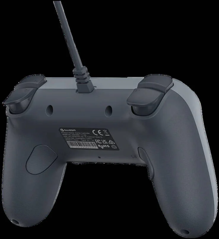 گیم‌پد سیمی متقارن GameSir Tegenaria Lite، نرخ نمونه‌برداری سیمی 1000 هرتز، جوی‌استیک‌های اثر هال و 2 دکمه قابل برنامه‌ریزی مجدد، لرزش دوگانه، توربو، گیم‌پد PC، خاکستری | T3 LITE