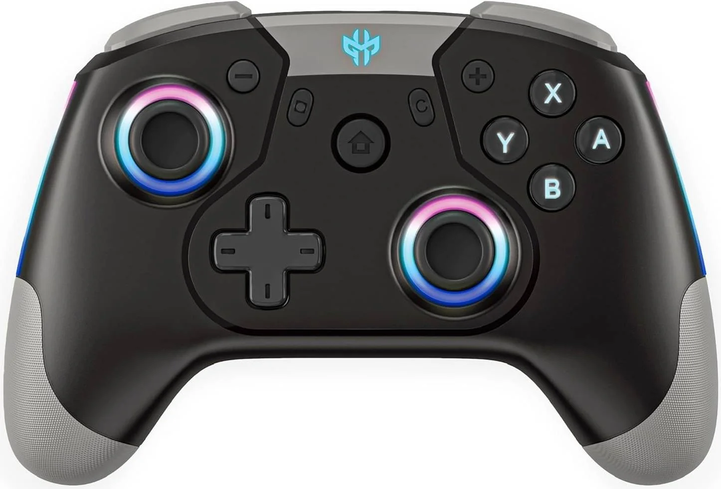دسته بازی بی‌سیم GXM Alpha Pro RGB، درایو 6 محوره، برای نینتندو سوییچ/اندروید/IOS/PC، سازگاری گسترده، اتصال سیمی و بی‌سیم، دانگل 2.4 هرتز، USB Type-C، مشکی/خاکستری | Alpha Pro-Black