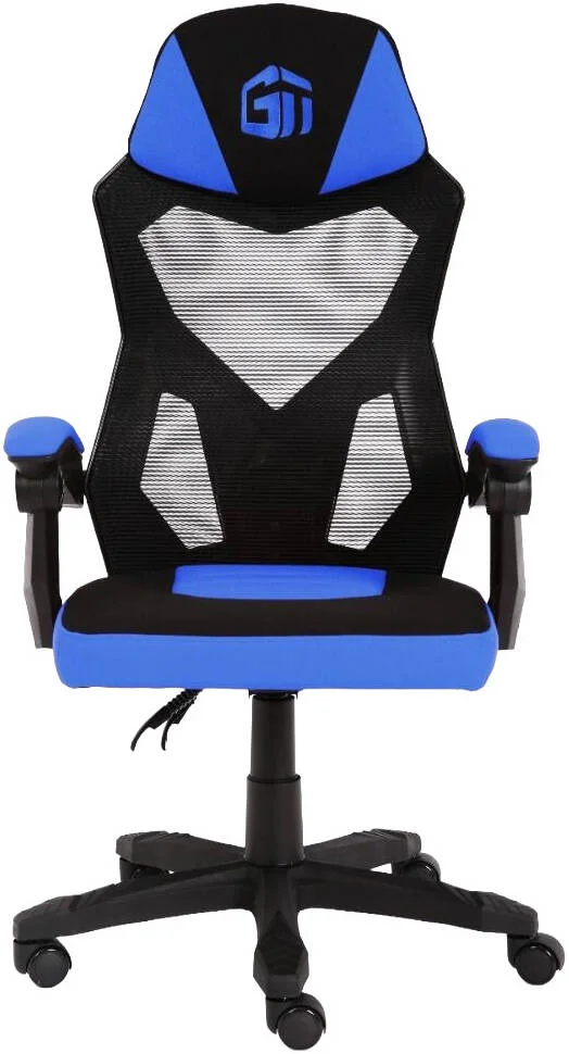 صندلی گیمینگ گیمر تک مدل Ignite، جنس توری و پارچه تنفسی، حداکثر وزن 120 کیلوگرم، تنظیم ارتفاع 100 میلی متر، پایه نایلونی 320 میلی متر، چرخ های PU، آبی | Ignite-BL