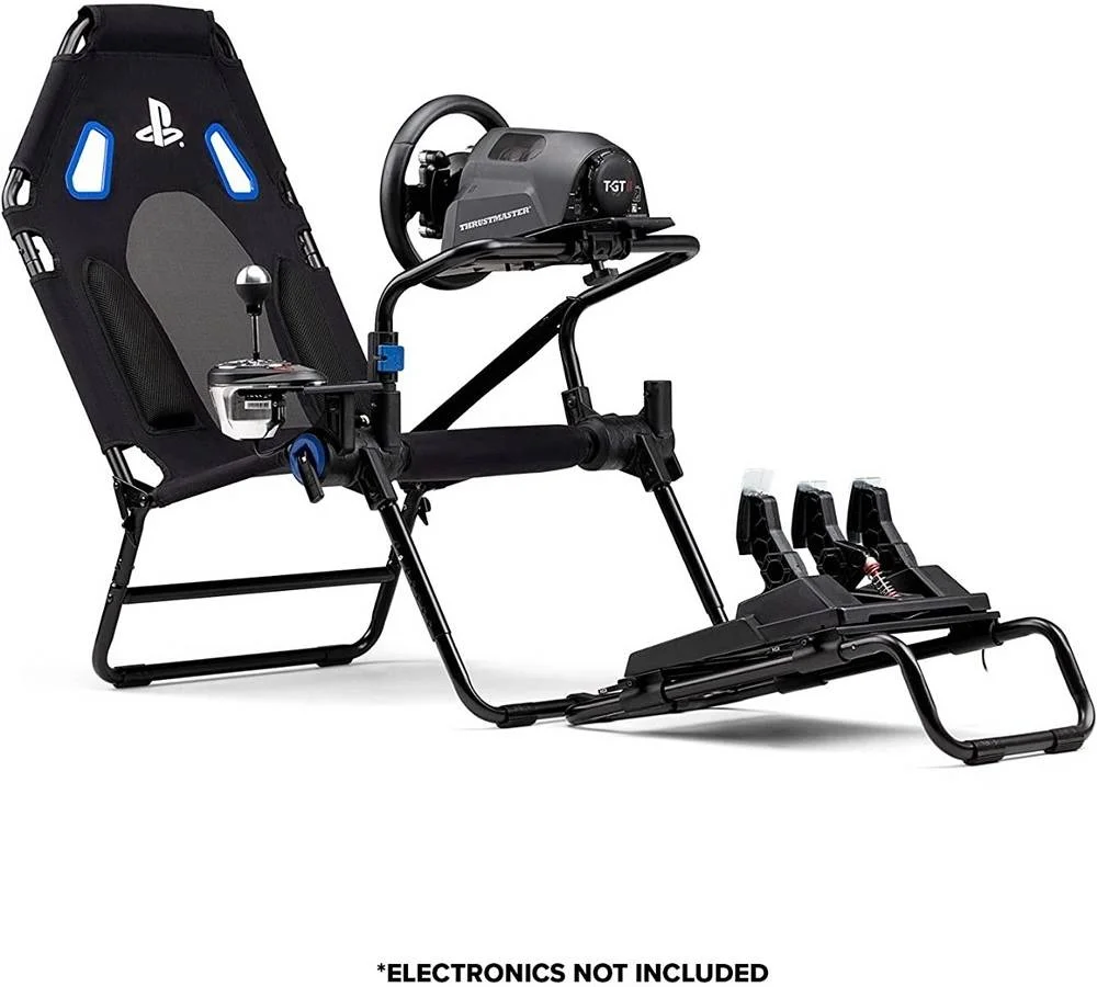 کاکپیت مسابقه ای تاشو Next Level Racing GT Lite Playstation Edition با پشتیبانی از دسته دنده، قابلیت نصب پدال، فرمان و دسته دنده، مشکی/آبی | NLR-S026