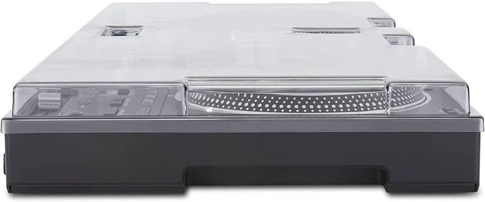 کاور محافظ Decksaver برای کنترلر Pioneer DDJ-REV7، بدنه پلی کربنات سخت، محافظت از چرخ‌های جاگ و کنترل‌های حساس، قالب‌گیری سفارشی، امکان اتصال کابل‌ها، شفاف دودی | DS-PC-DDJREV7