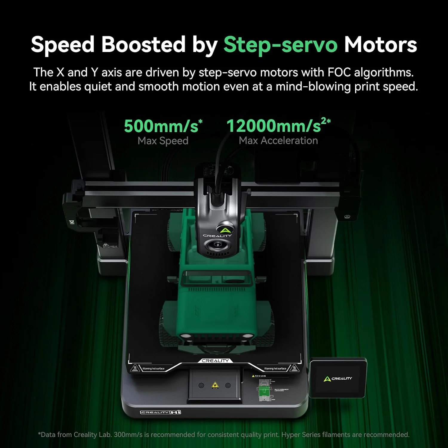 پرینتر سه بعدی جدید با سیستم فیلامنت 4 رنگ، پرینتر سه بعدی هوشمند سریع 500 میلی متر بر ثانیه با صفحه لمسی رنگی، تراز خودکار، بی صدا، برای خانه و دفتر، اندازه چاپ 26×26×30 سانتی متر