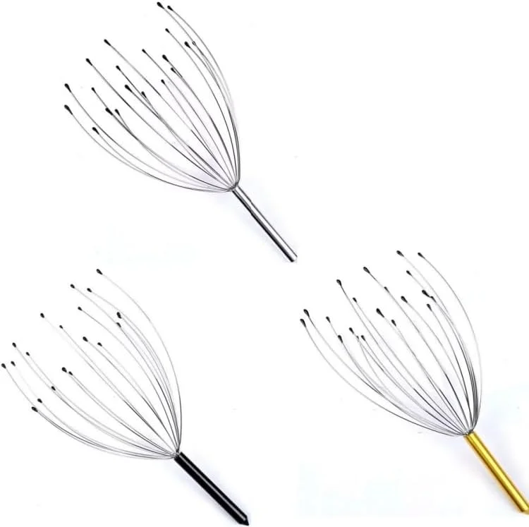 ماساژور سر ممتاز 20 انگشتی، خاراندن سر برای آرامش و کاهش استرس، ماساژور کل بدن برای سر، گردن، پشت و شانه ها، هدیه برای زنان/مردان (بسته 3 عددی)