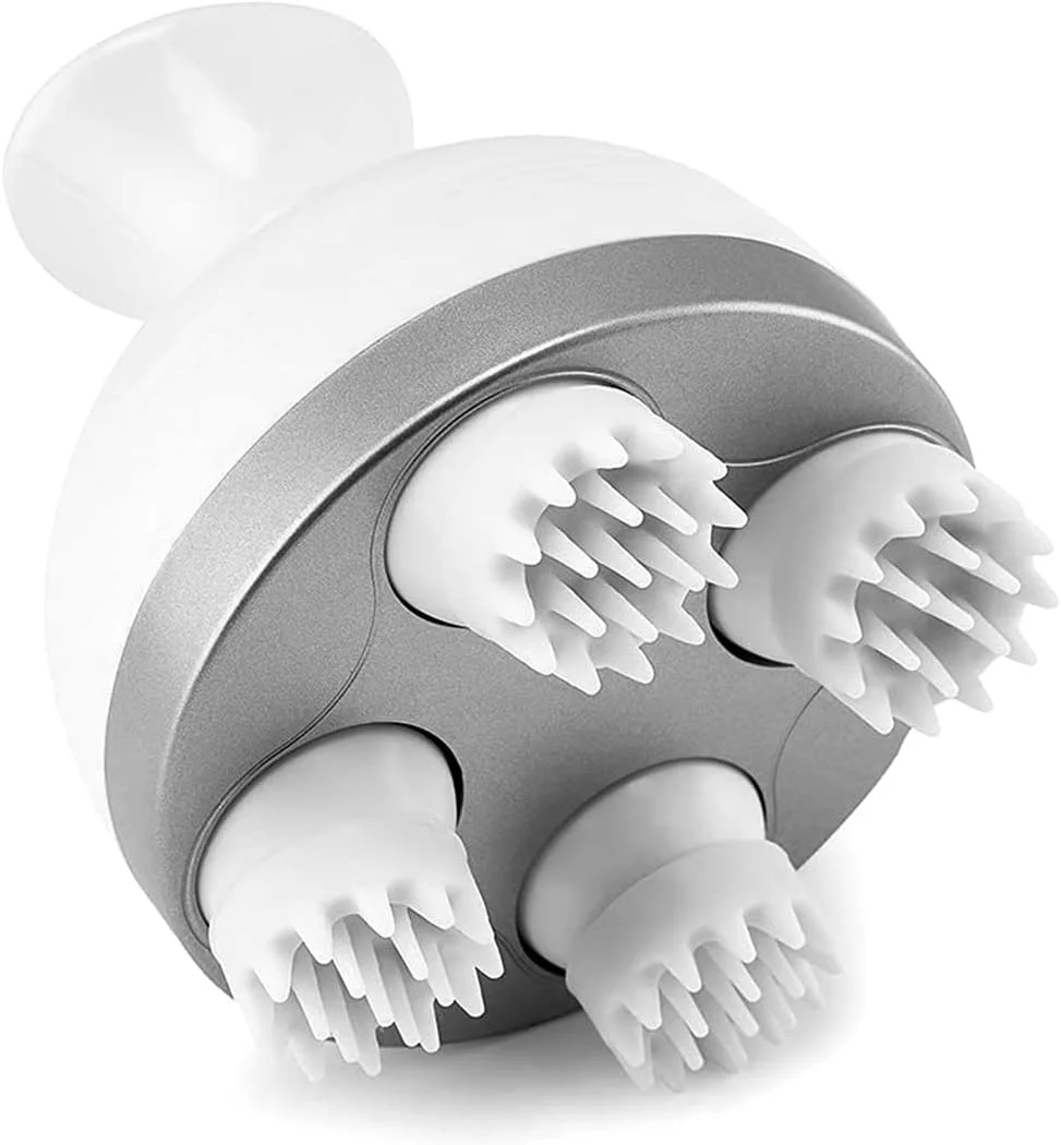 ماساژور سر برقی شارژی AGARO SM3785، دارای 4 حالت سرعت، ماساژور دستی قابل حمل برای رشد مو، تسکین درد کل بدن، پاکسازی عمیق و رفع استرس، سفید