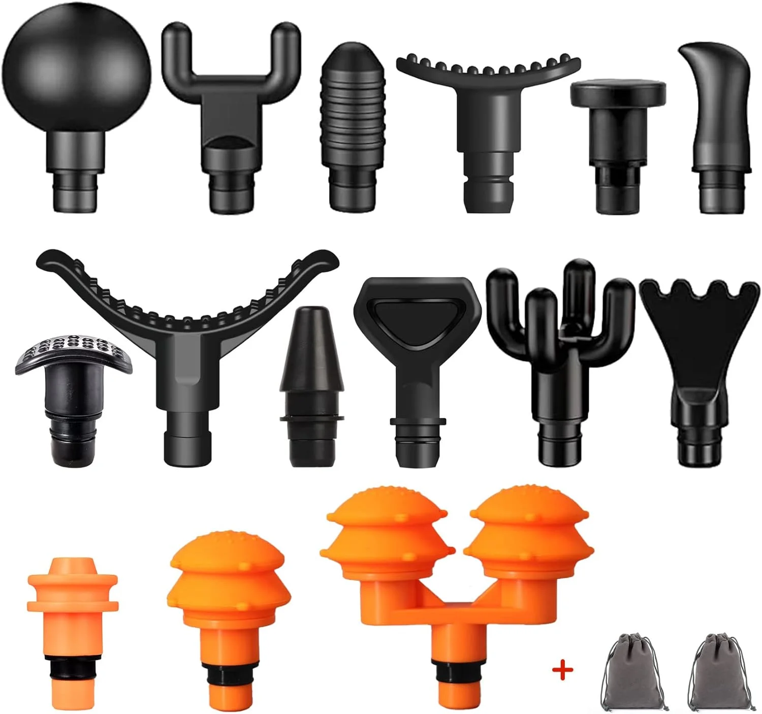 سری های ماساژور تفنگی AiRelax، مجموعه 15 عددی ارتقا یافته برای رفع نیازهای مختلف ماساژ عضلات عمقی، لوازم جانبی Plug-n-Play با کاربری آسان