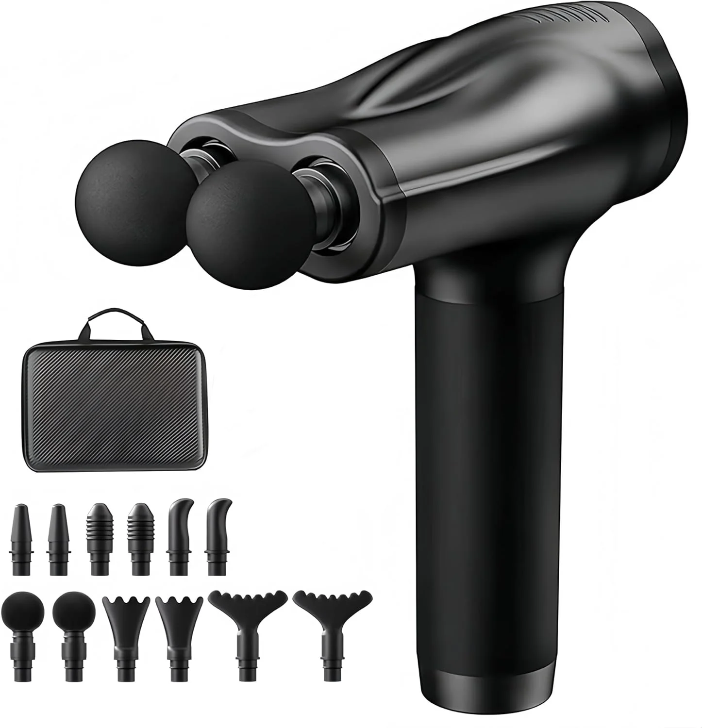 ماساژور دو سر آنجو، ماساژور بافت عمیق، ماساژور دستی قابل حمل برای تسکین درد و گردش خون در گردن، کمر، پا، شانه و بدن، هدیه تولد ایده آل برای دوستداران ورزش