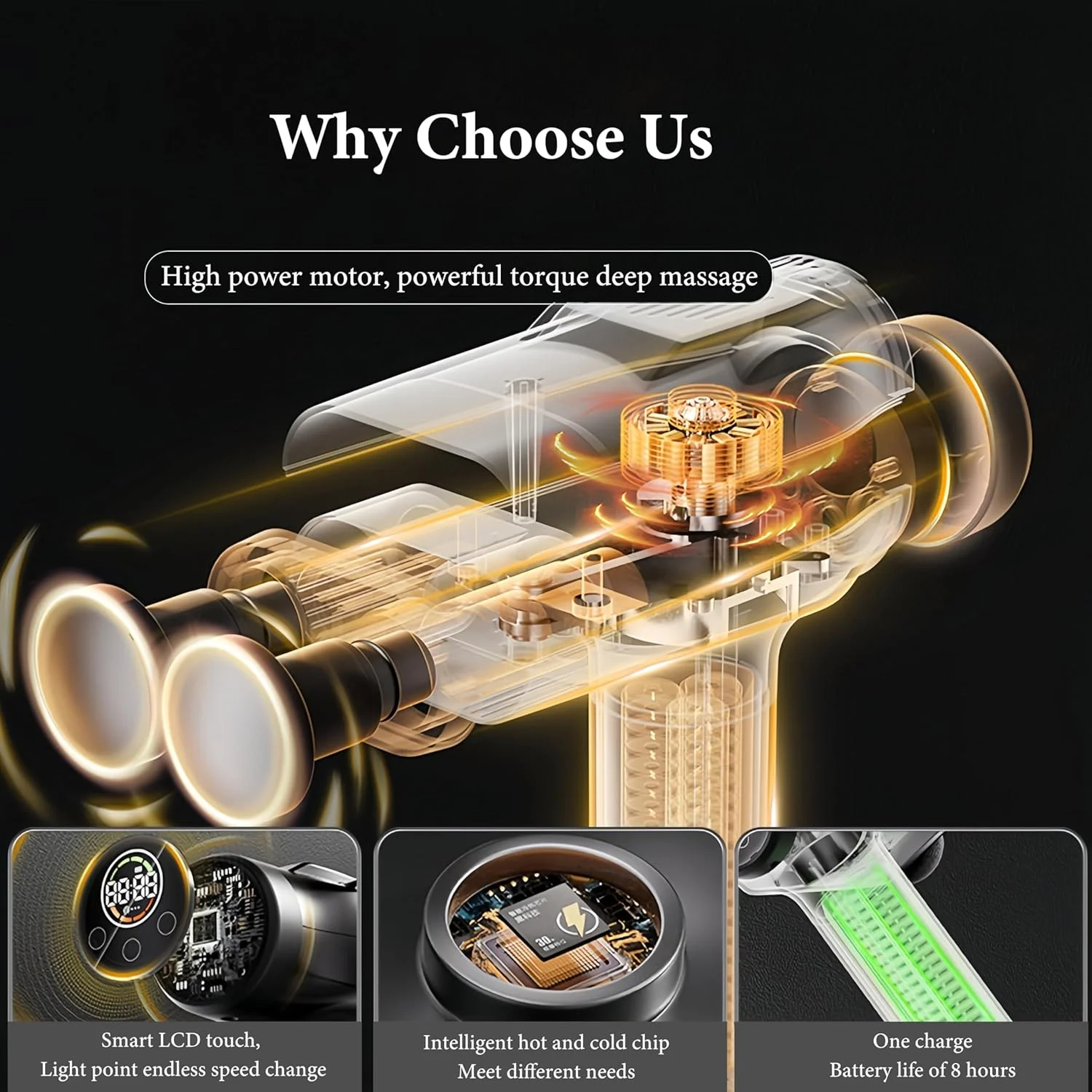 ماساژور دو سر آنجو، ماساژور بافت عمیق، ماساژور دستی قابل حمل برای تسکین درد و گردش خون در گردن، کمر، پا، شانه و بدن، هدیه تولد ایده آل برای دوستداران ورزش