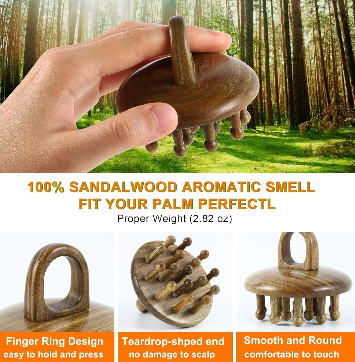 شانه ماساژور سر آزونی، ریلکس کننده استرس پوست سر، ماساژور دستی سر و خراشنده سر برای سردرد، هدیه ای آرامش بخش برای خانم ها/مادربزرگ/خواهران/مادر