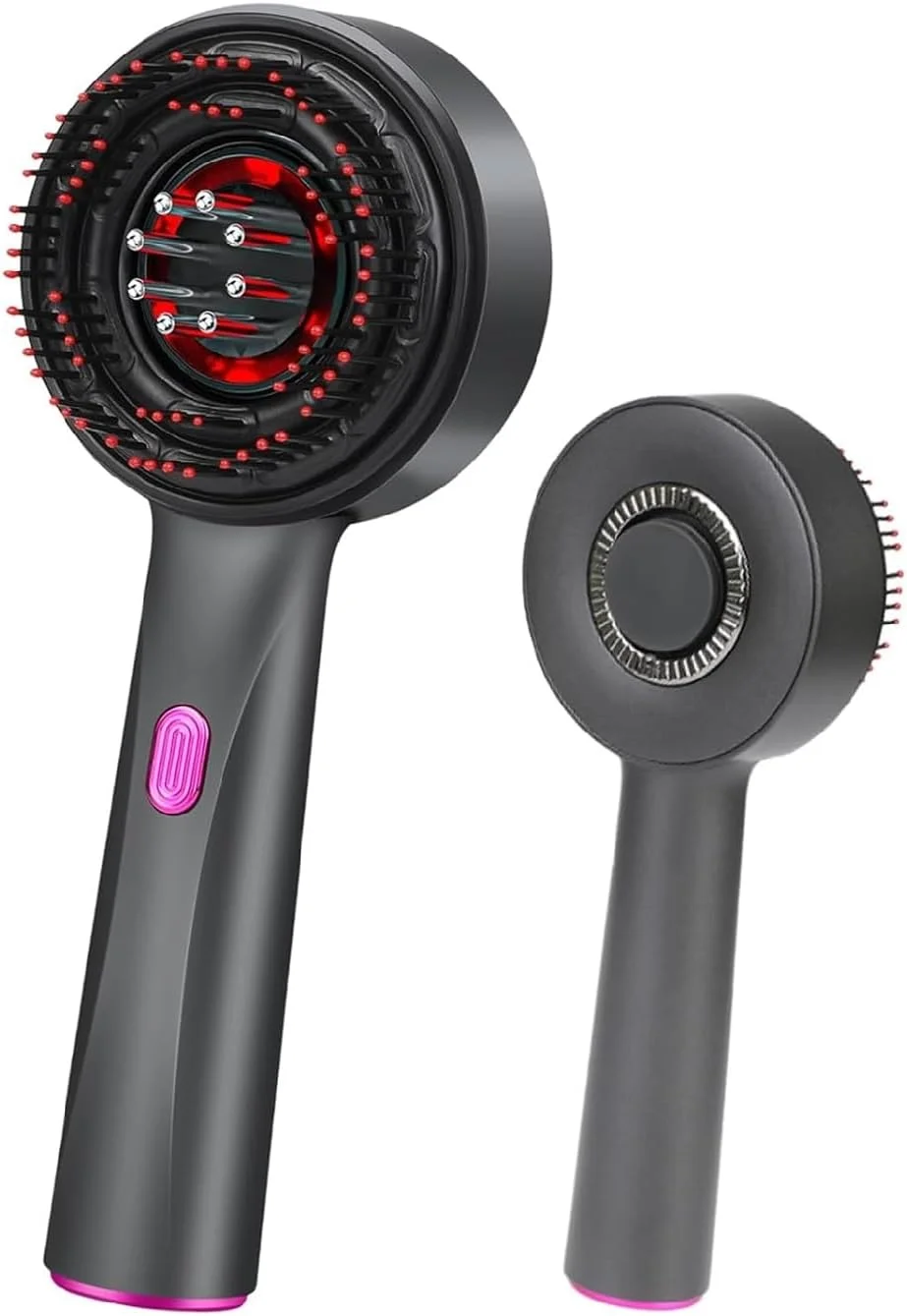 دستگاه ماساژور سر چند منظوره 3 در 1، ماساژور پوست سر، برس ماساژور برقی پوست سر برای رشد مو، ضد آب IPX7، ابزار ماساژور پوست سر برای استفاده در خانه و مسافرت، خاکستری تیره