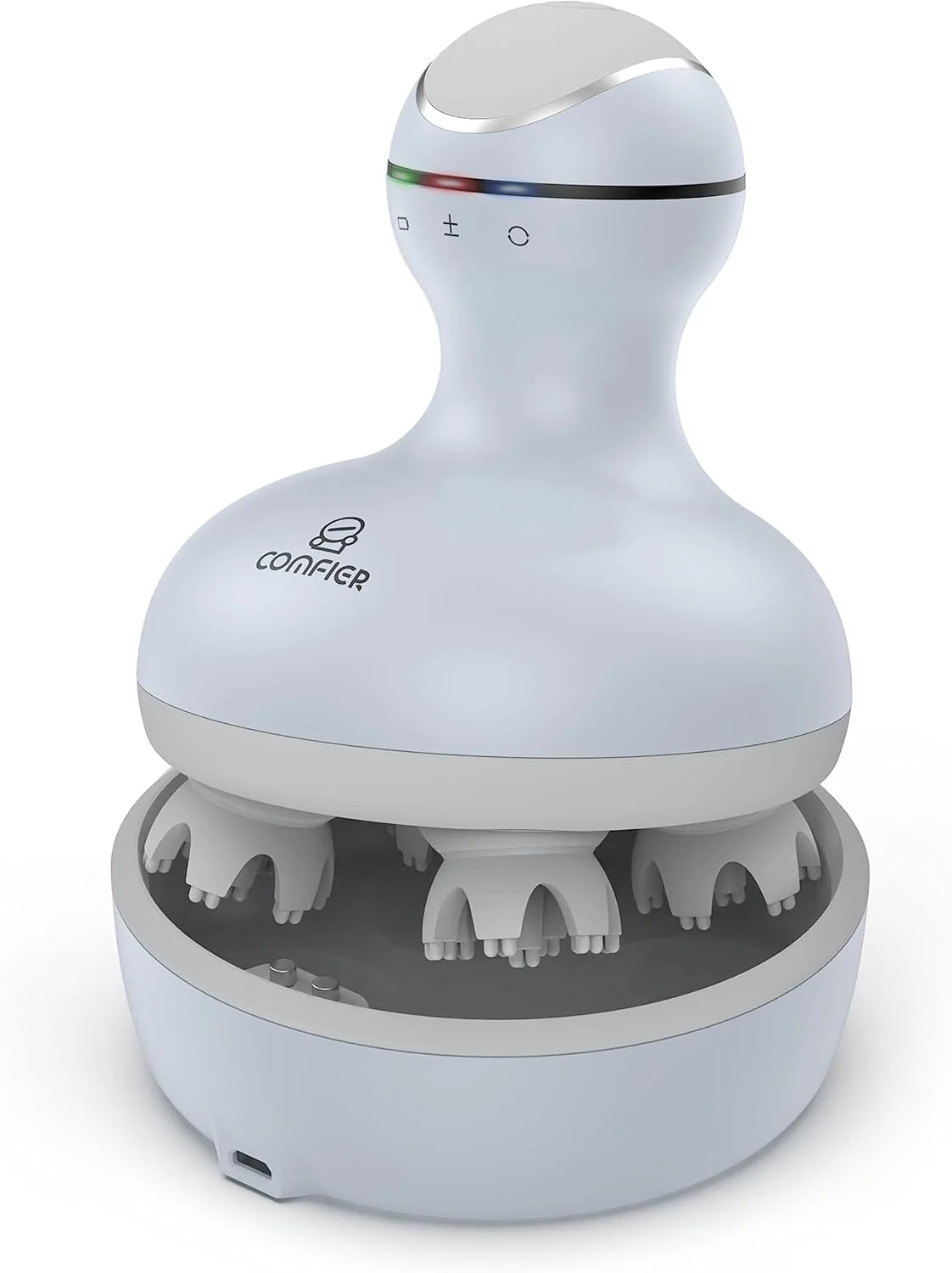 ماساژور برقی سر کامفیر برای رشد مو، ماساژور دستی سر برای سردرد، 84 گره ماساژ، ماساژور مو، ورز عمیق و رفع استرس، ماساژور سر، هدیه ای ایده آل برای مادر، پدر، زنان، مردان