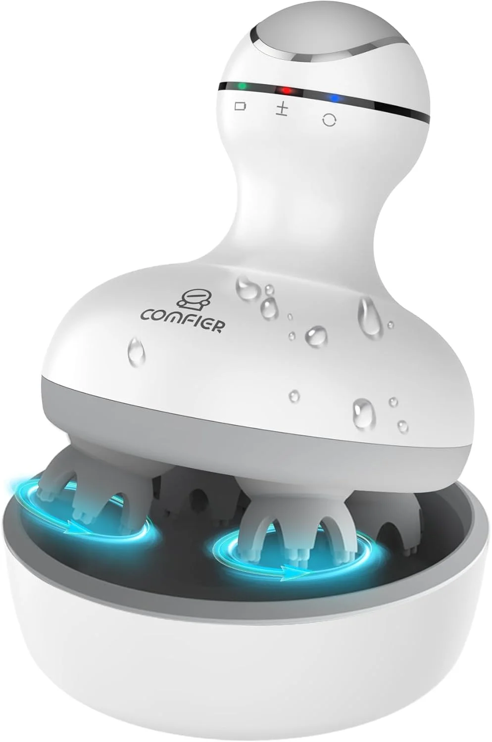 ماساژور سر بی سیم Comfier - ماساژور سر برقی، ماساژور قابل حمل سر برای رشد مو، پاکسازی عمیق و رفع استرس