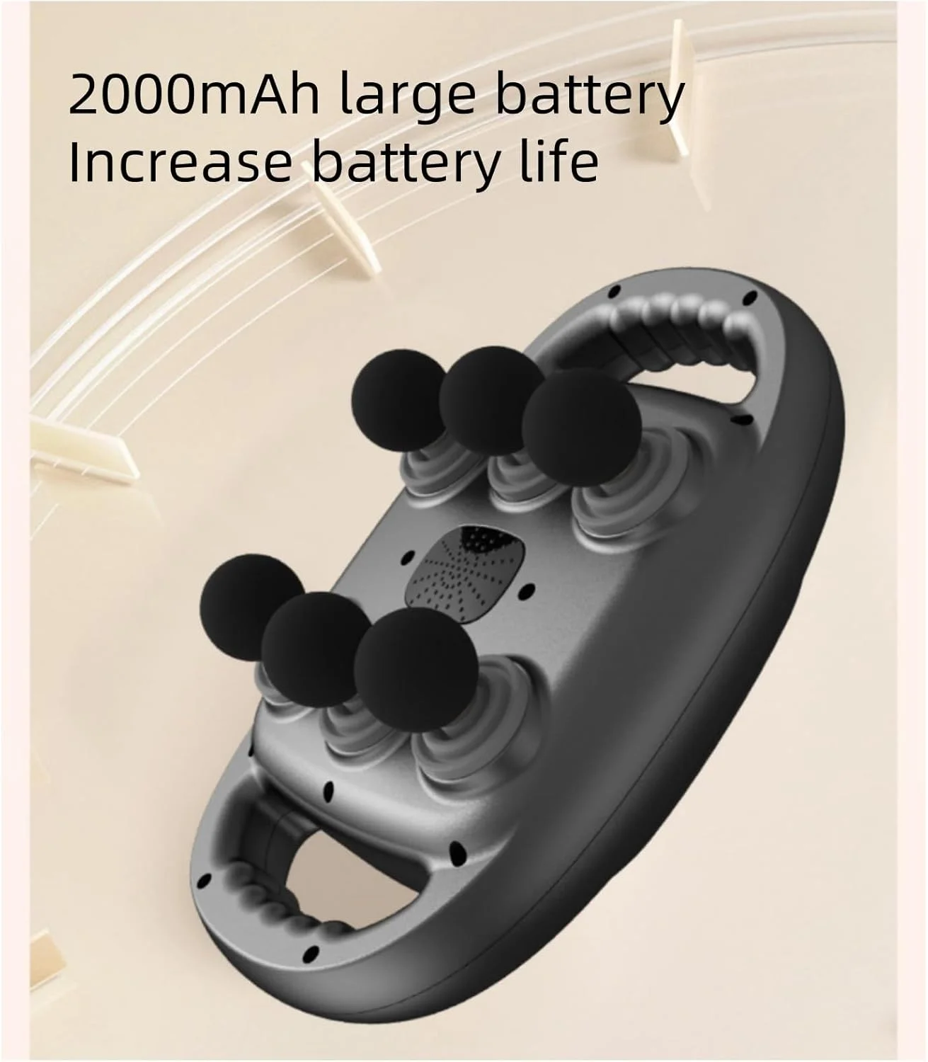 ماساژور با ۶ سری، ۹ نوع نیروی ضربه، ماساژور تسکین دهنده درد با اثر آرامش بخش ۶ برابر، ماساژ بافت های عمیق در پشت، گردن و پاها، ماساژورهای خانگی و اداری (خاکستری)