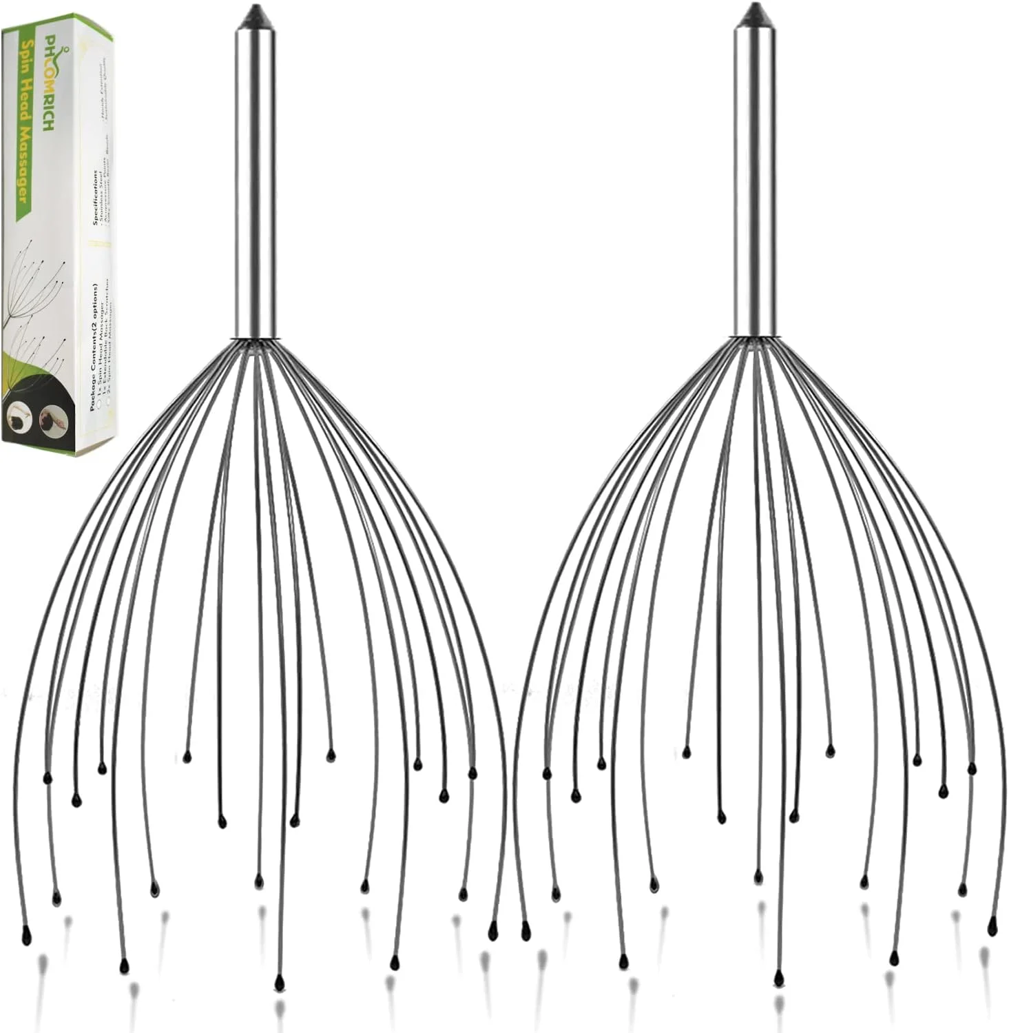 ماساژور سر، ماساژور سر 20 انگشتی، خاراندن سر برای آرامش سر و بدن (2 عدد)