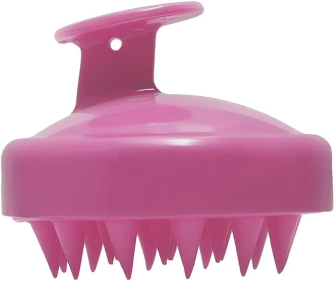 برس شامپو مو ORiTi، برس ماساژور پوست سر، برس ماساژ دستی پوست سر برای موهای خیس و خشک، مراقبت از پوست سر با موهای نرم سیلیکونی (1 عدد صورتی)