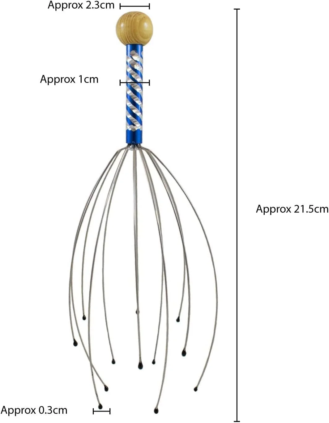 ماساژور سر ORiTi - ماساژ آرامش بخش و درمانی پوست سر - ماساژور سر - تسکین دهنده استرس قابل حمل (مجموعه 2 عددی زرد و آبی)