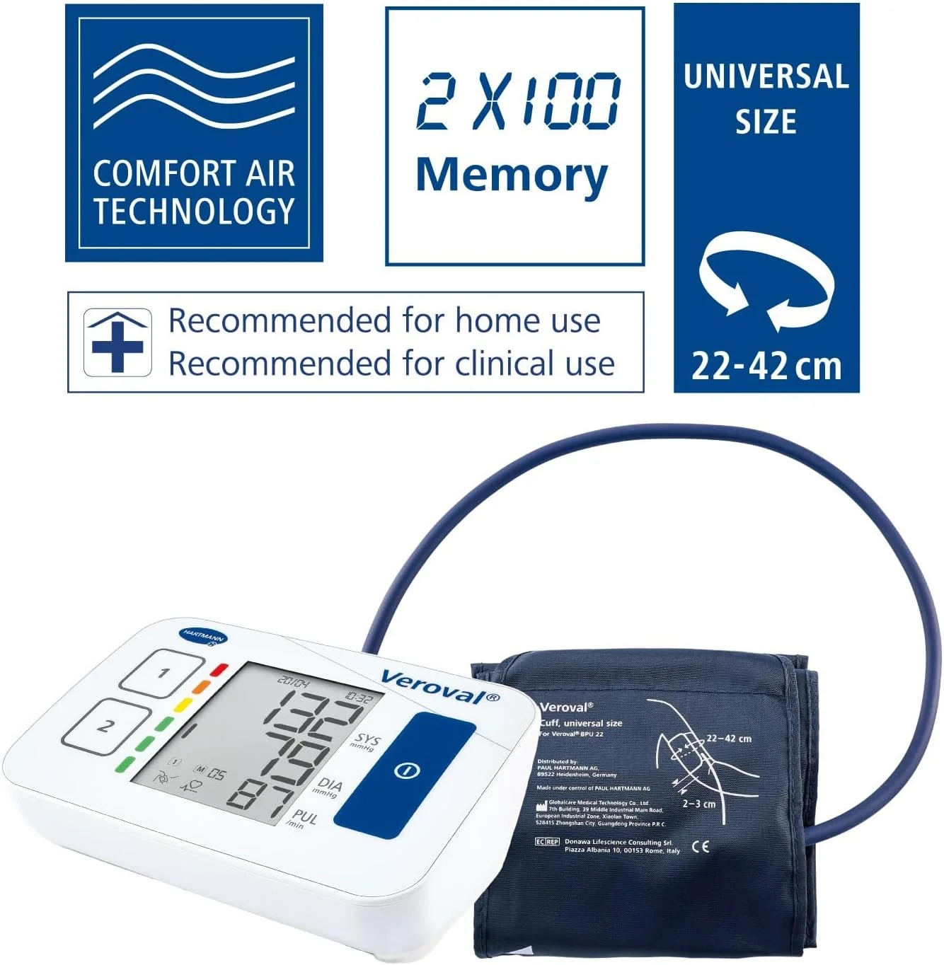 دستگاه فشار خون بازویی ورِوال مدل کامپکت (سایز یونیورسال)