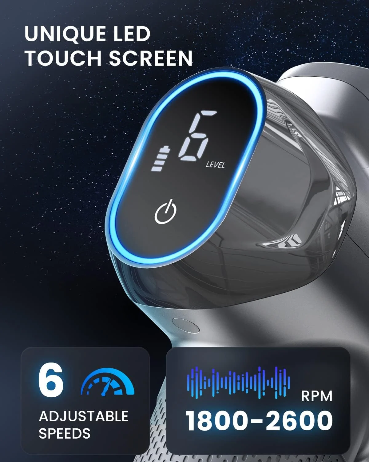 ماساژور ضربه ای عضلانی عمقی رنفو، هدیه روز مادر، ماساژور عضلانی ضربه ای برای ورزشکاران، ماساژور دستی برقی قابل حمل، صفحه نمایش لمسی LED، هدیه برای آقایان