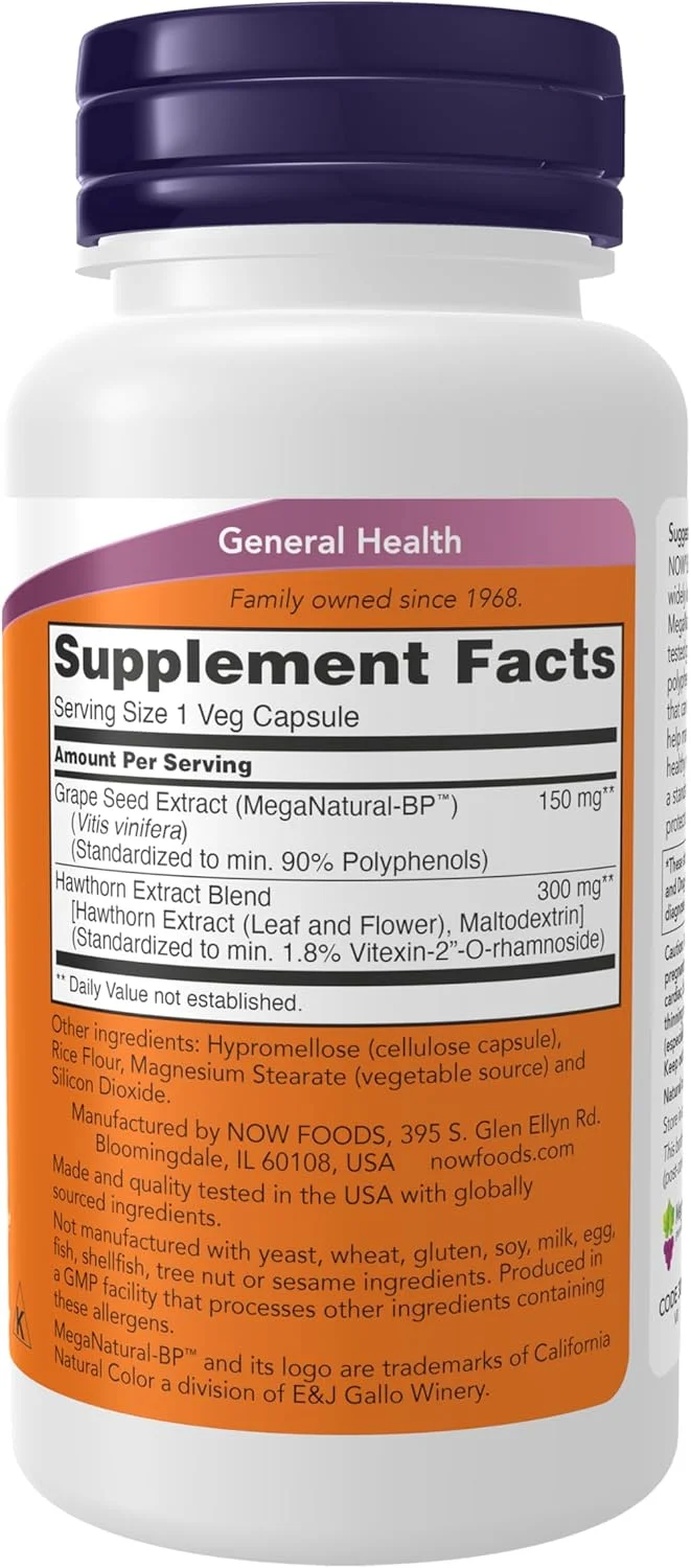 مکمل های ناو، سلامت فشار خون با MegaNatural®-BP™، پشتیبانی از قلب و عروق*، 90 کپسول گیاهی