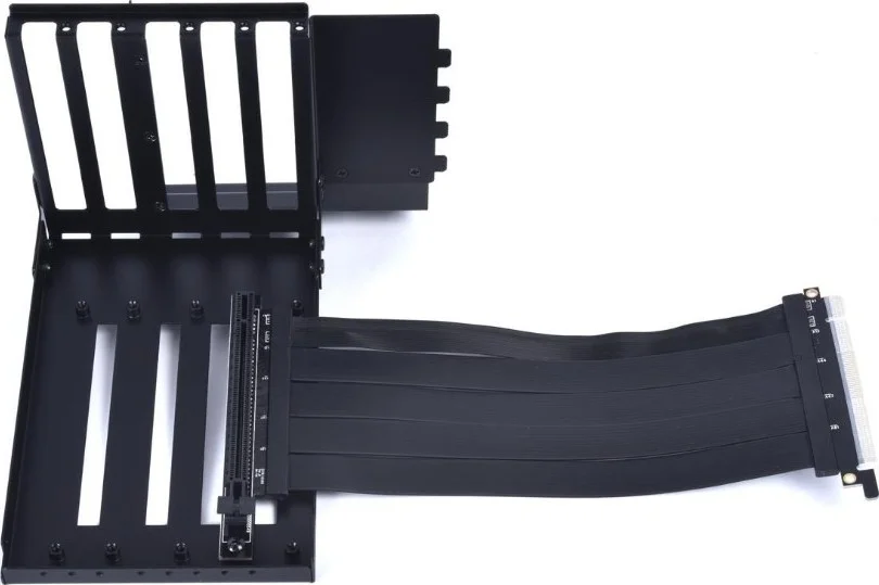 کابل افزایش طول PCI-E x16 3.0 مشکی 200 میلی‌متری به همراه براکت پوششی برای (O11DXL, O11D ROG)