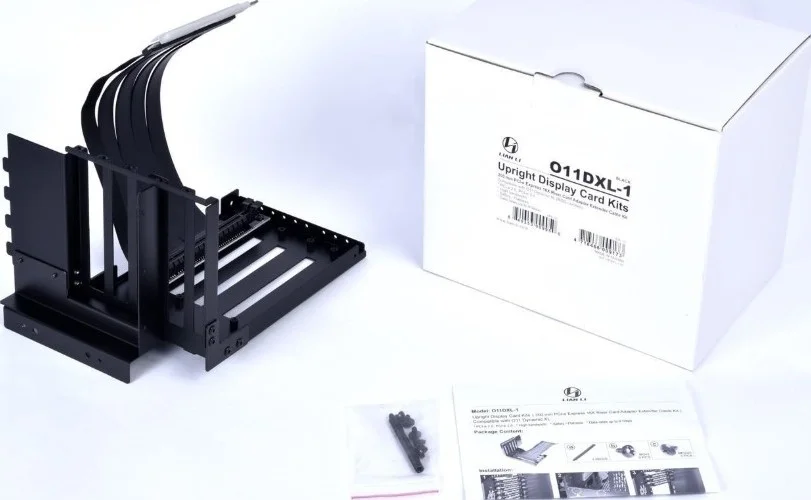 کابل افزایش طول PCI-E x16 3.0 مشکی 200 میلی‌متری به همراه براکت پوششی برای (O11DXL, O11D ROG)