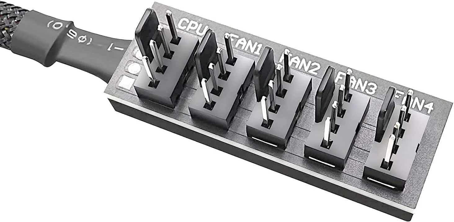 هاب فن PWM Unikstone، خنک کننده CPU کامپیوتر، طول 40 سانتی متر، فن 4 پین/3 پین، کابل برق، آداپتور تقسیم هاب، تقسیم کننده فن PWM برای فن های خنک کننده کیس کامپیوتر رومیزی 12 ولت 1 به 5 راه، مشکی | PWM CBL هاب فن PWM Unikstone، خنک کننده CPU کامپیوتر، طول 40 سانتی متر، فن 4 پین/3 پین، کابل برق، آداپتور تقسیم هاب، تقسیم کننده فن PWM برای فن های خنک کننده کیس کامپیوتر رومیزی 12 ولت 1 به 5 راه، مشکی | PWM CBL