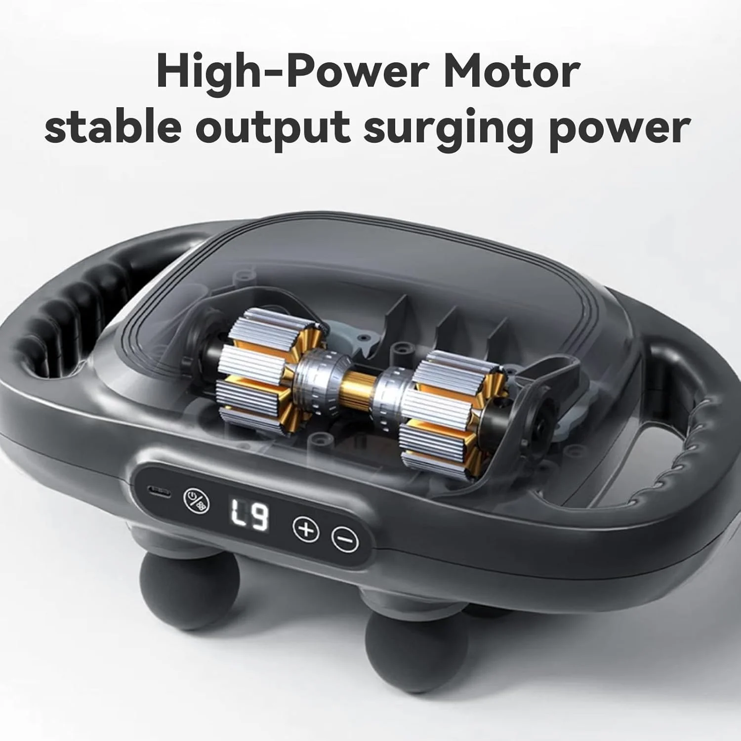 ماساژور تفنگی قابل حمل VIYA برای تسکین درد عضلات کل بدن، ماساژور برقی دستی ورزشی بافت عمیق فاسیای الکتریکی با نور قرمز و 6 سر