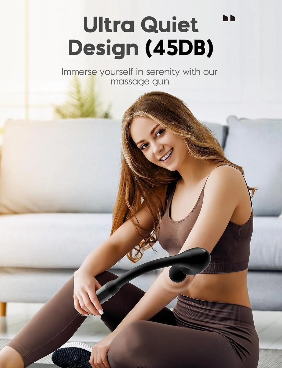 ماساژور تفنگی با دسته افزایش طول ارتقا یافته، ماساژور بافت عمیق 16 میلی متری، ماساژور کمر، ماساژور قابل حمل عضلات/گردن/شانه ها/کمر/پاها برای تسکین درد، دارای 4 سر ماساژ و 5 سطح سرعت