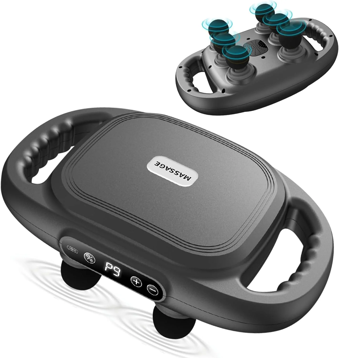 ماساژور تفنگی وی‌پی‌اچ‌اُم بافت عمیق، دارای 6 سری، ماساژور عضلانی برای آقایان و بانوان، ماساژور تفنگی برای هدف قرار دادن کمر، گردن، پاها و تسکین درد کل بدن (خاکستری)