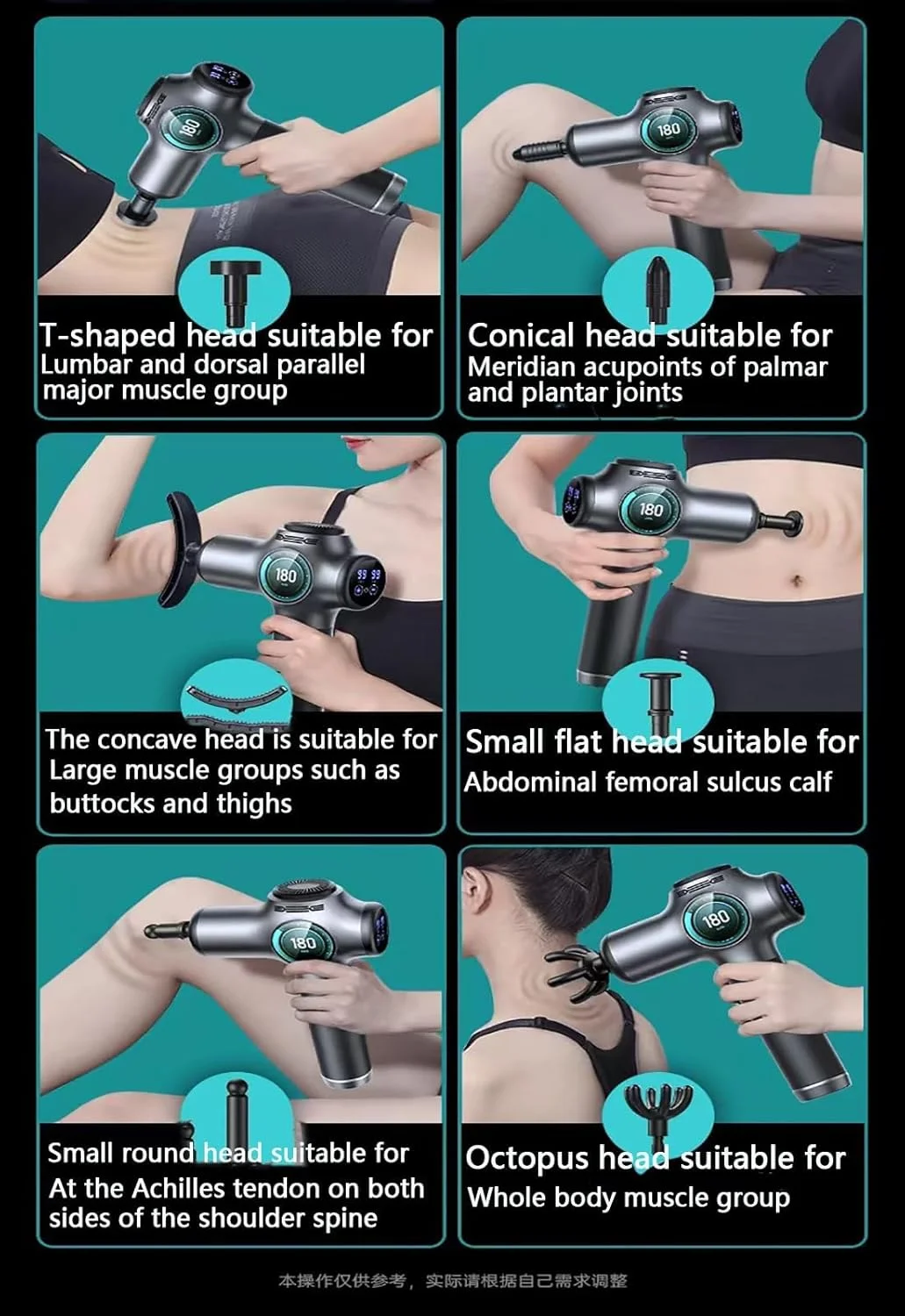 ماساژور تفنگی وی پی هوم، ماساژور عمقی عضلات با 8 سری و 99 سطح سرعت، تسکین دهنده درد عضلات برای ورزشکاران و رفع گرفتگی عضلات (خاکستری تیره)