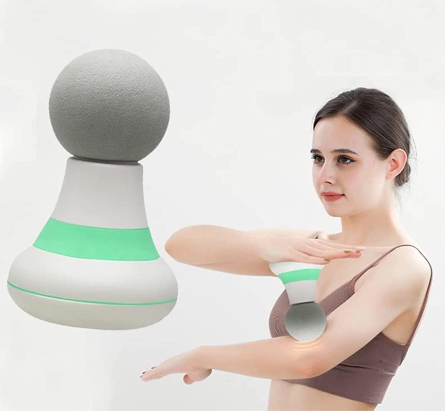 ماساژور برقی دستی کوچک TTEDOYE، ماساژور بافت دستی قابل حمل (سفید)