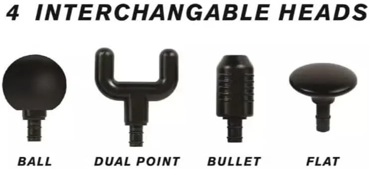 ماساژور فاشیای توشیونیکس | ماساژور ضربه ای برقی قابل حمل با 4 سر قابل تعویض | تسکین درد عضلات عمقی و آرامش برای گردن، پشت، پاها و بدن ماساژور فاشیای توشیونیکس | ماساژور ضربه ای برقی قابل حمل با 4 سر قابل تعویض | تسکین درد عضلات عمقی و آرامش برای گردن، پشت، پاها و بدن