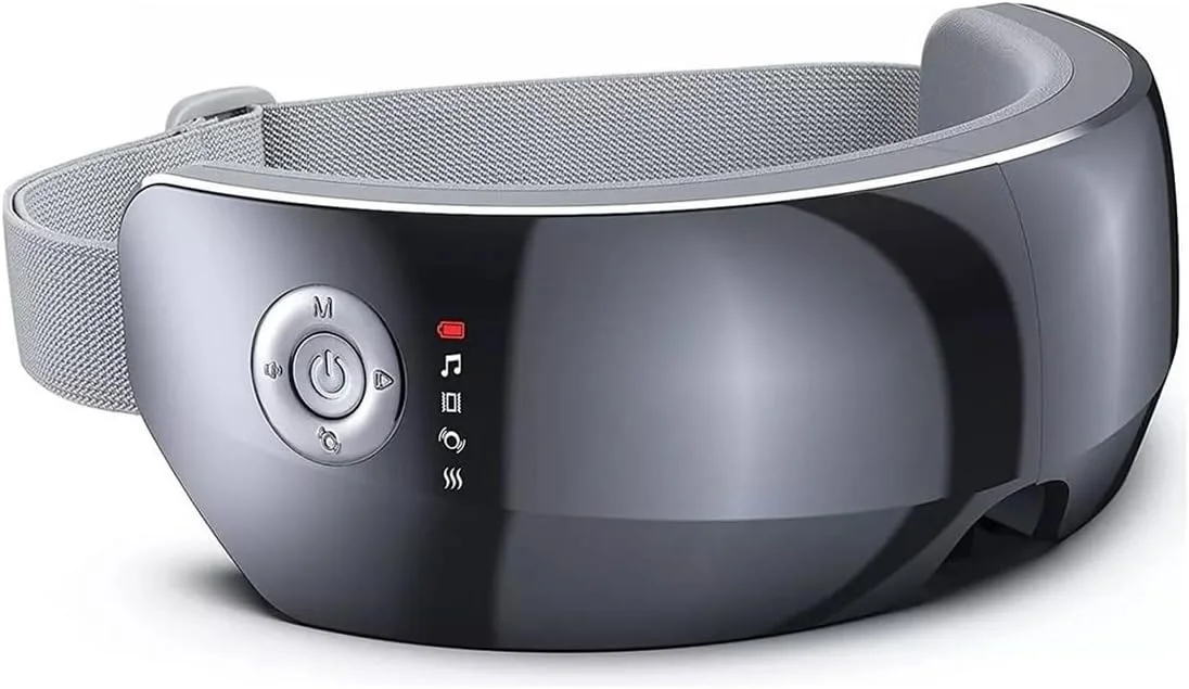 ماساژور چشم گرمایشی رنفرو با قابلیت دید واقعی، ماساژور شقیقه گرمایشی قابل شارژ با 5 حالت برای آرامش چشم، بهبود گردش خون چشم، کاهش خشکی چشم، سیاهی دور چشم و به تاخیر انداختن پیری چشم