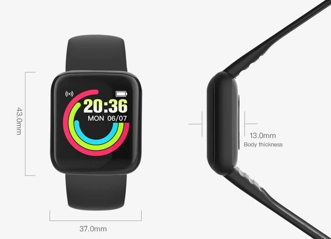 ساعت هوشمند مناسب دختران، پسران، کودکان، نوجوانان، آقایان و بانوان با قابلیت پایش فشار خون، ردیاب تناسب اندام، اعلان تماس و پیام - صفحه مستطیلی (آبی) ساعت هوشمند مناسب دختران، پسران، کودکان، نوجوانان، آقایان و بانوان با قابلیت پایش فشار خون، ردیاب تناسب اندام، اعلان تماس و پیام - صفحه مستطیلی (آبی)