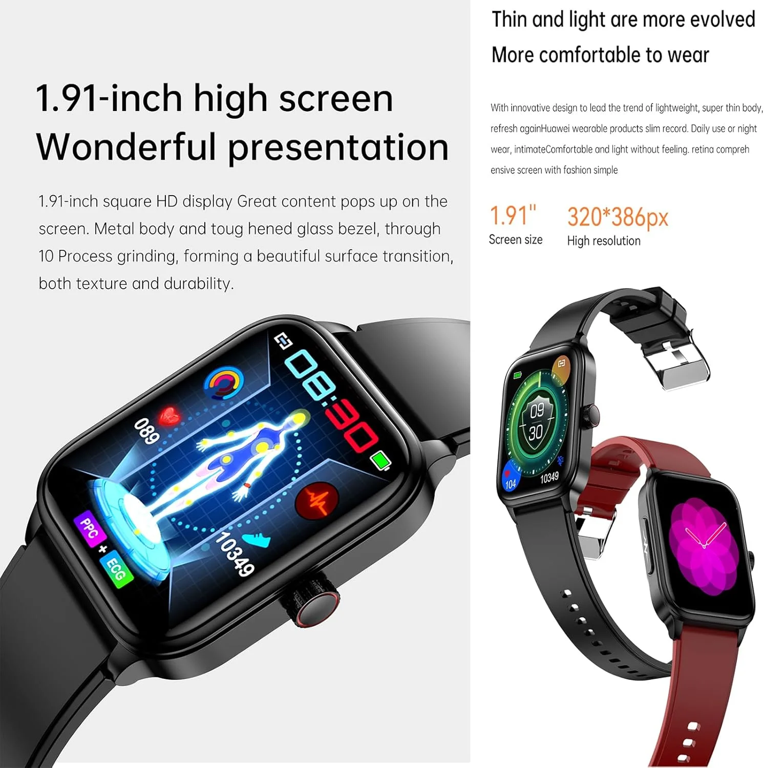 ساعت هوشمند برای آقایان و بانوان، پاسخ/برقراری تماس، ردیاب تناسب اندام با نوار قلب، ضربان قلب و فشار خون، ضد آب IP67، ردیاب فعالیت قند خون برای اندروید و آی او اس، آبی ساعت هوشمند برای آقایان و بانوان، پاسخ/برقراری تماس، ردیاب تناسب اندام با نوار قلب، ضربان قلب و فشار خون، ضد آب IP67، ردیاب فعالیت قند خون برای اندروید و آی او اس، آبی