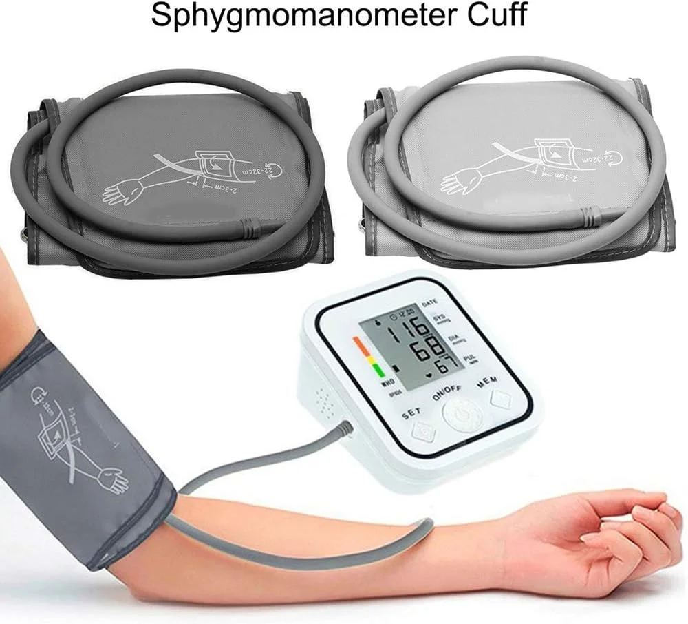 دستگاه فشار خون دیجیتال، دستگاه الکترونیکی اتوماتیک هوشمند، ابزار اندازه گیری نبض بازویی قابل حمل (رنگ: خاکستری روشن)