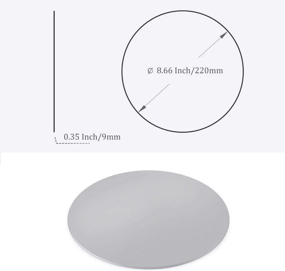 پایه گردان 360 درجه مانیتور، پایه آلومینیومی نقره ای برای مانیتور، صفحه تخت گردان برای کامپیوتر، لپ تاپ، گلدان، هنر و صنایع دستی