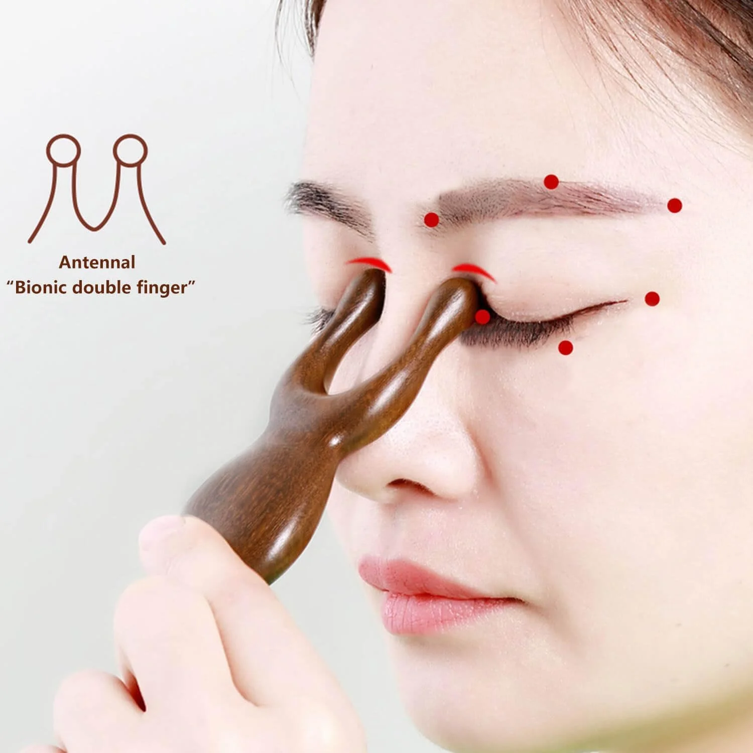 ماساژور صورت چوبی، ماساژور بینی و چشم، برد گواشا، ابزار ماساژ سر، شانه های طب سوزنی مریدین صورت، بافت عمیق، ضد الکتریسیته ساکن، تسکین درد، چوب سبک چند منظوره دستی - تصویر 2