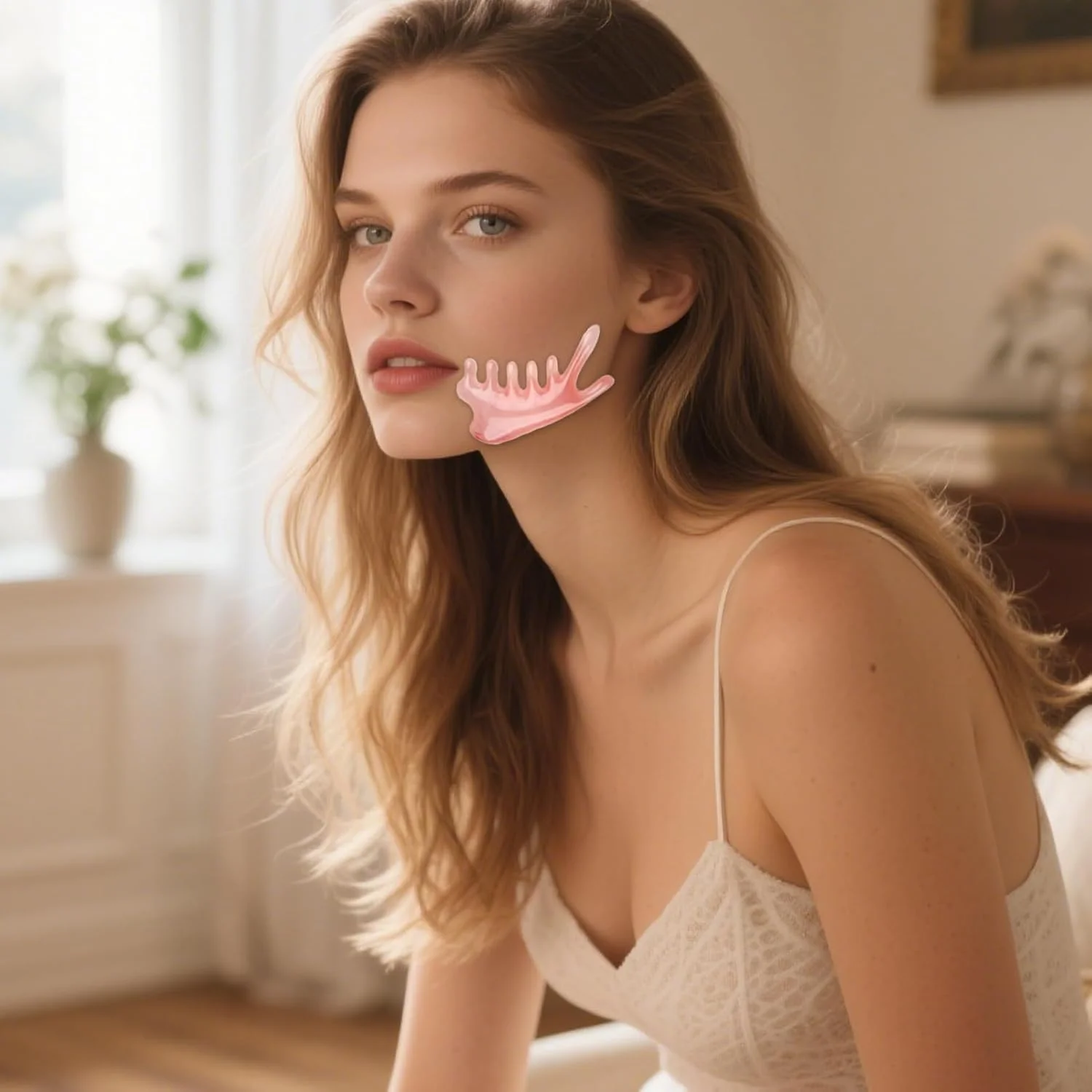 شانه ماساژور سر | ابزار ماساژور چشم رزینی، اسکرابر چند منظوره قابل حمل برای ریلکسیشن صورت، گردن، پا و سر برای بانوان و آقایان