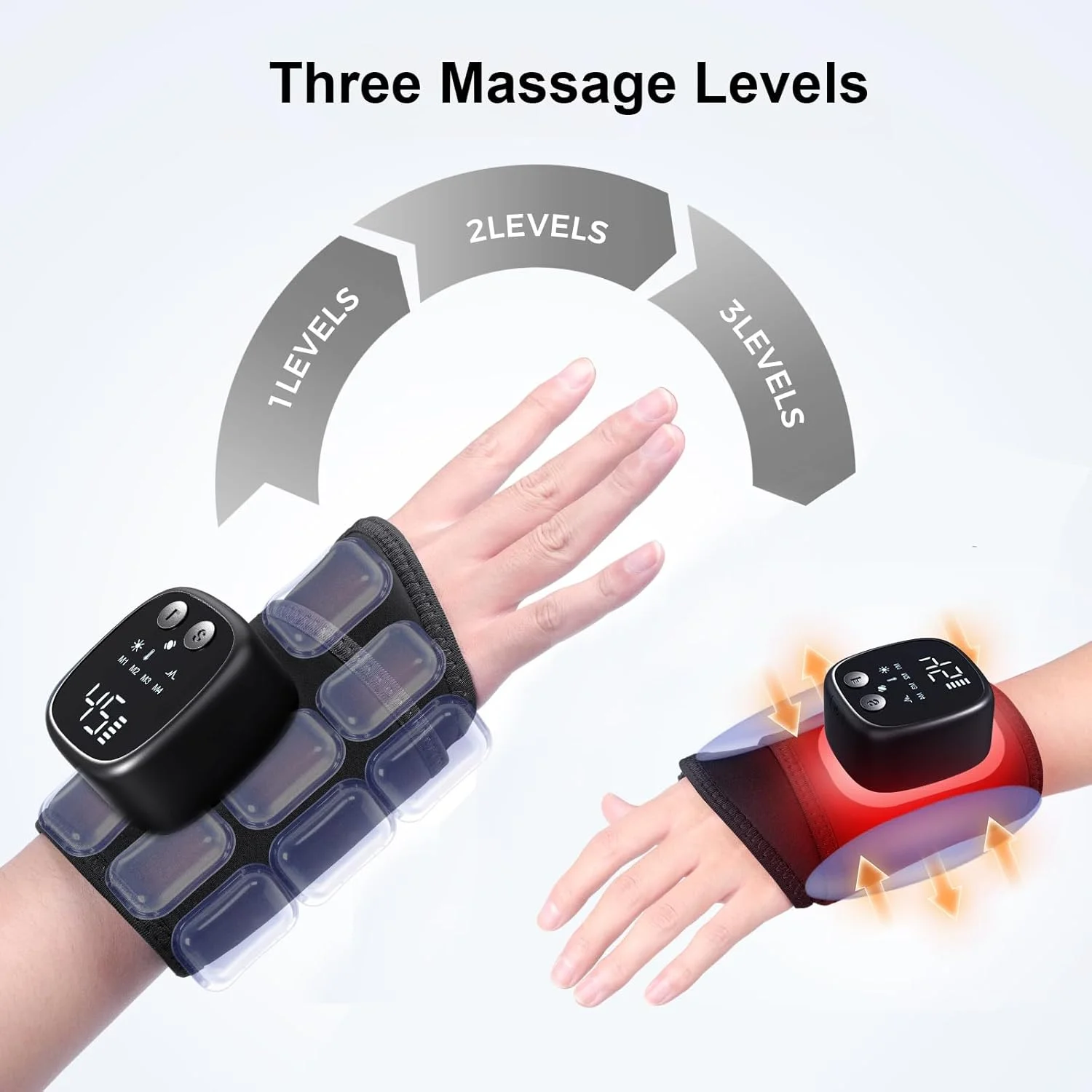 ماساژور دستی 4 در 1 برای آرتروز و تونل کارپال، جدیدترین ماساژور دستی بی سیم با چهار عملکرد، ماساژور مچ دست برای تونل کارپال، هدیه ای مناسب برای زنان و مردان